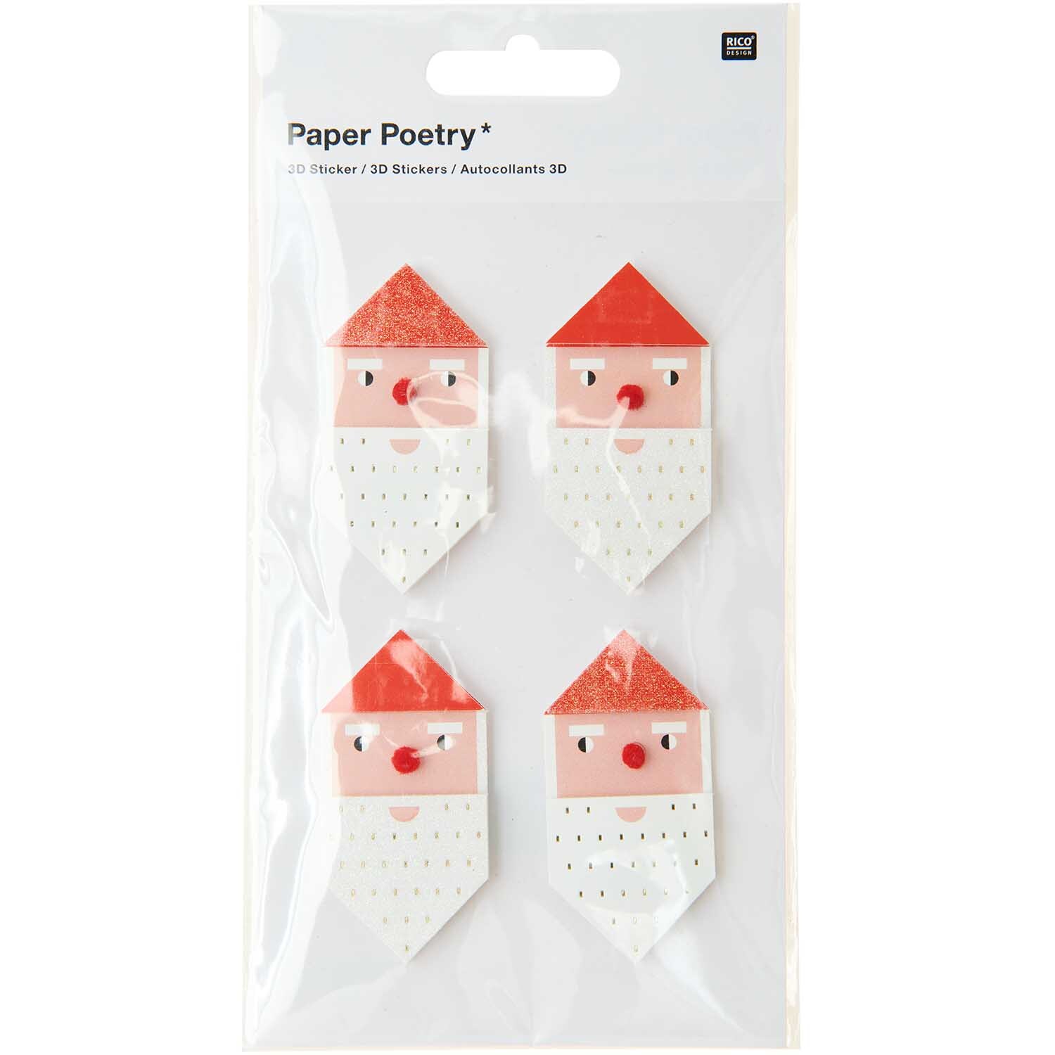 Paper Poetry 3D Sticker Weihnachtsmann