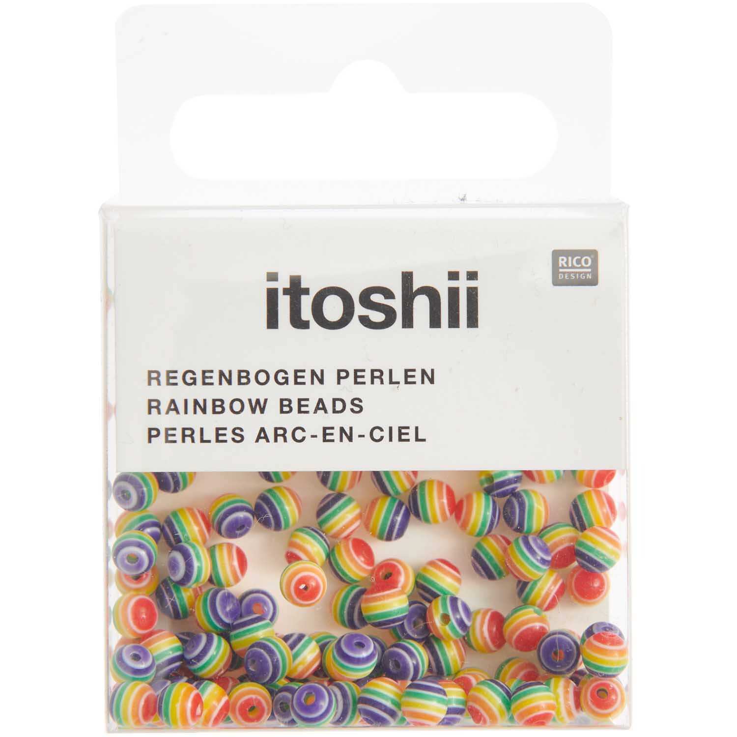itoshii Regenbogen Perlen 4mm 120 Stück