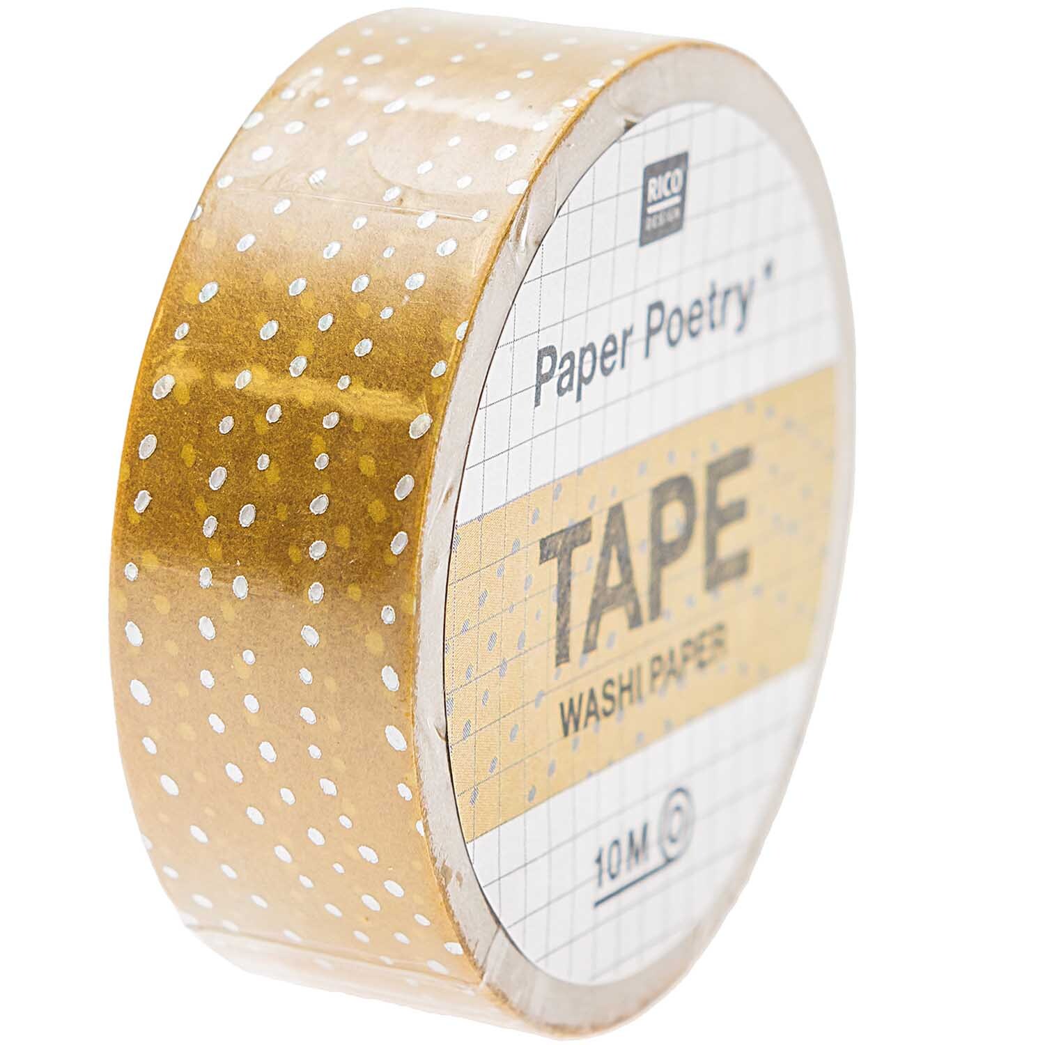 Paper Poetry Tape Mermaid Wellen senf 1,5cm 10m