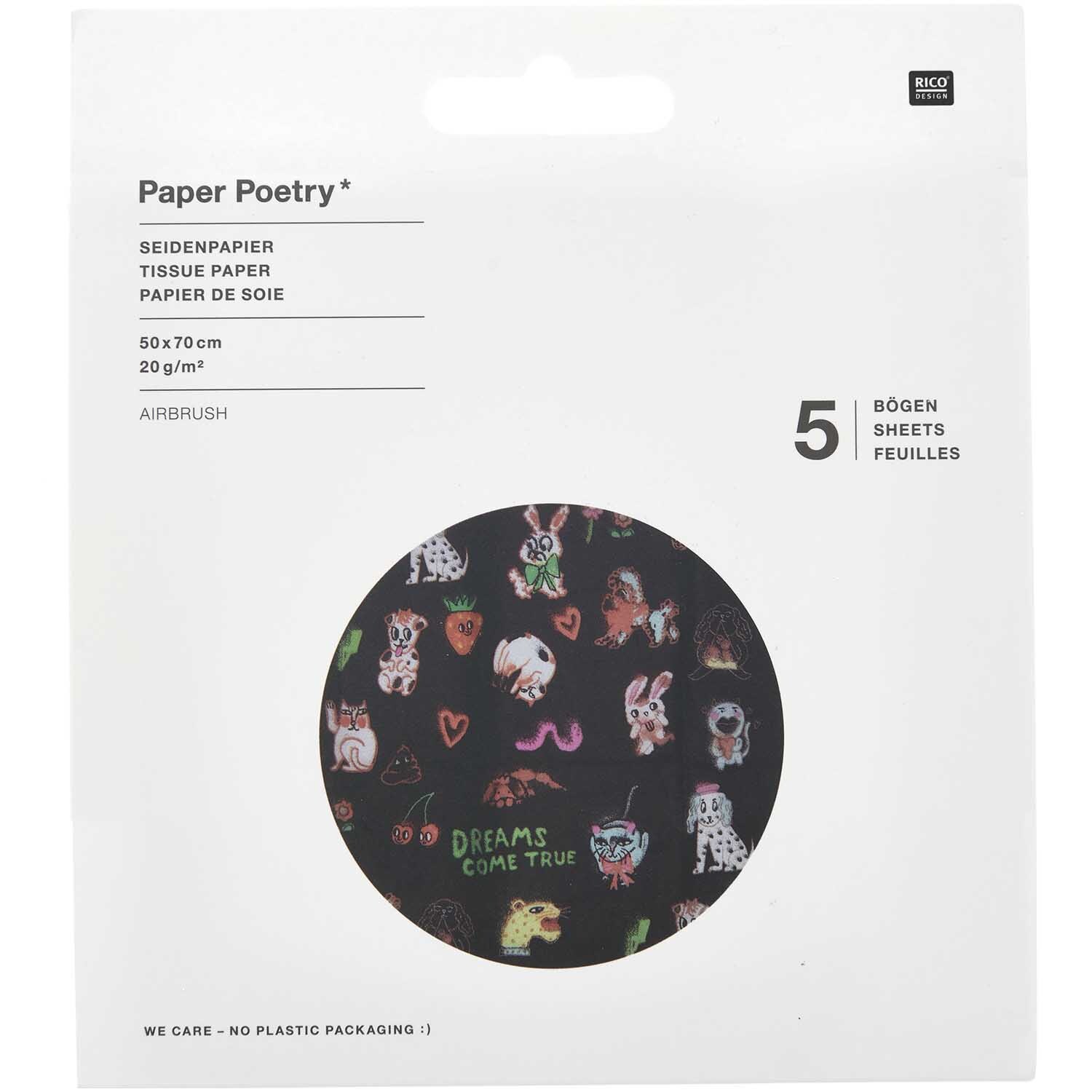 Paper Poetry Seidenpapier Airbrush 50x70cm