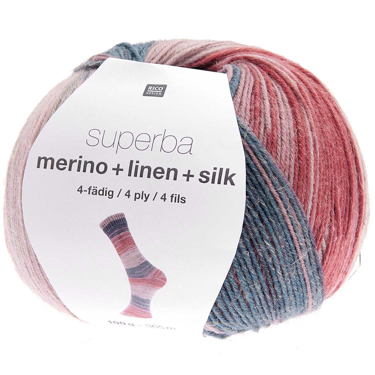 Superba Merino + Linen + Silk 4fädig