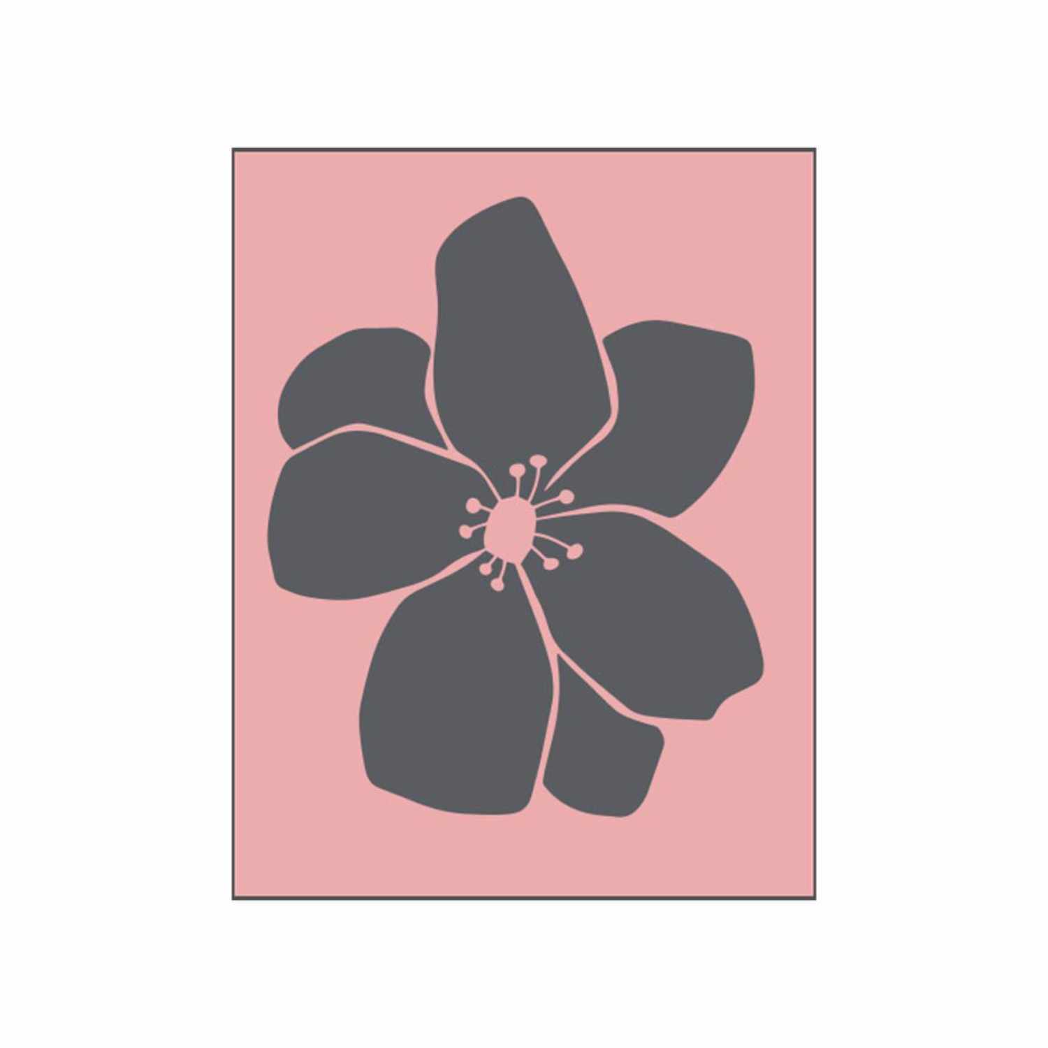 Stempel Blüte Anemone rosa 35x45mm