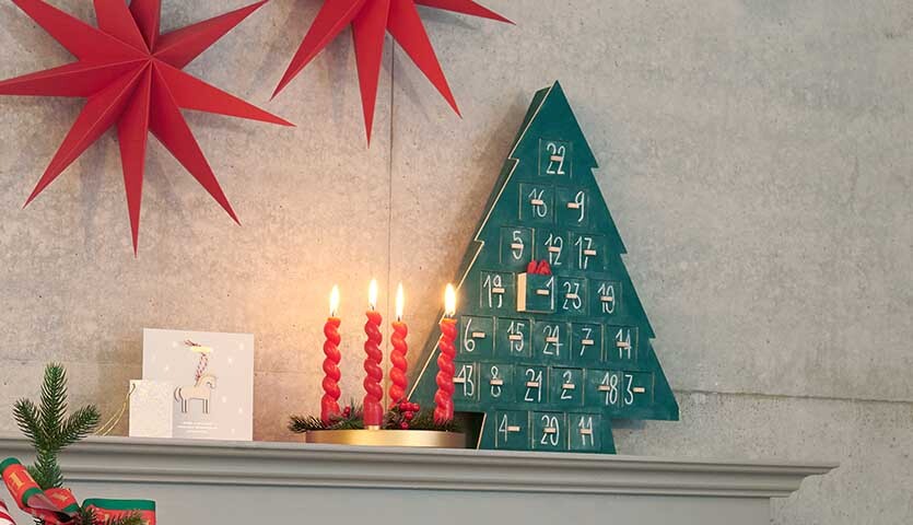 Anleitung Holz-Adventskalender in Shabby-Chic-Look
