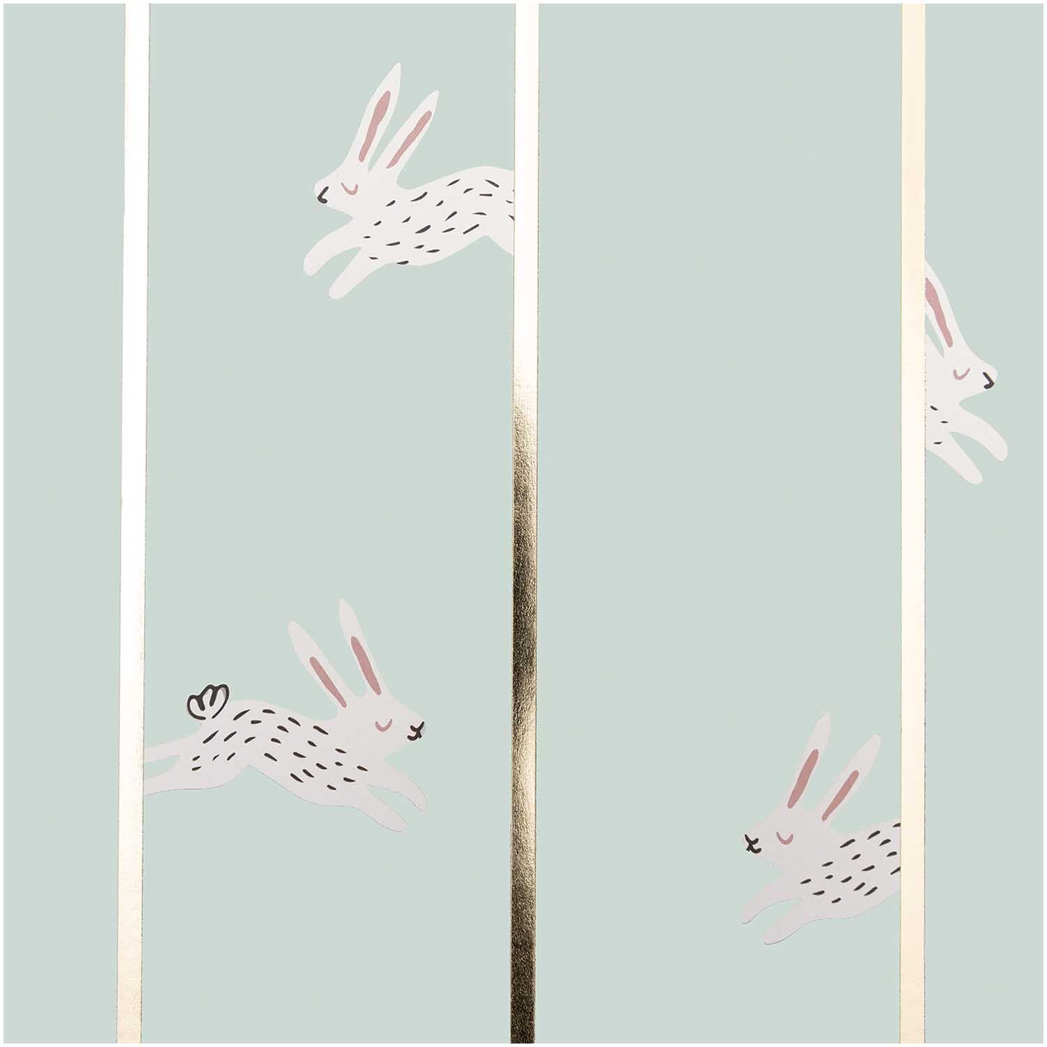 Paper Poetry Motivkarton Bunny Hop mint 50x70cm