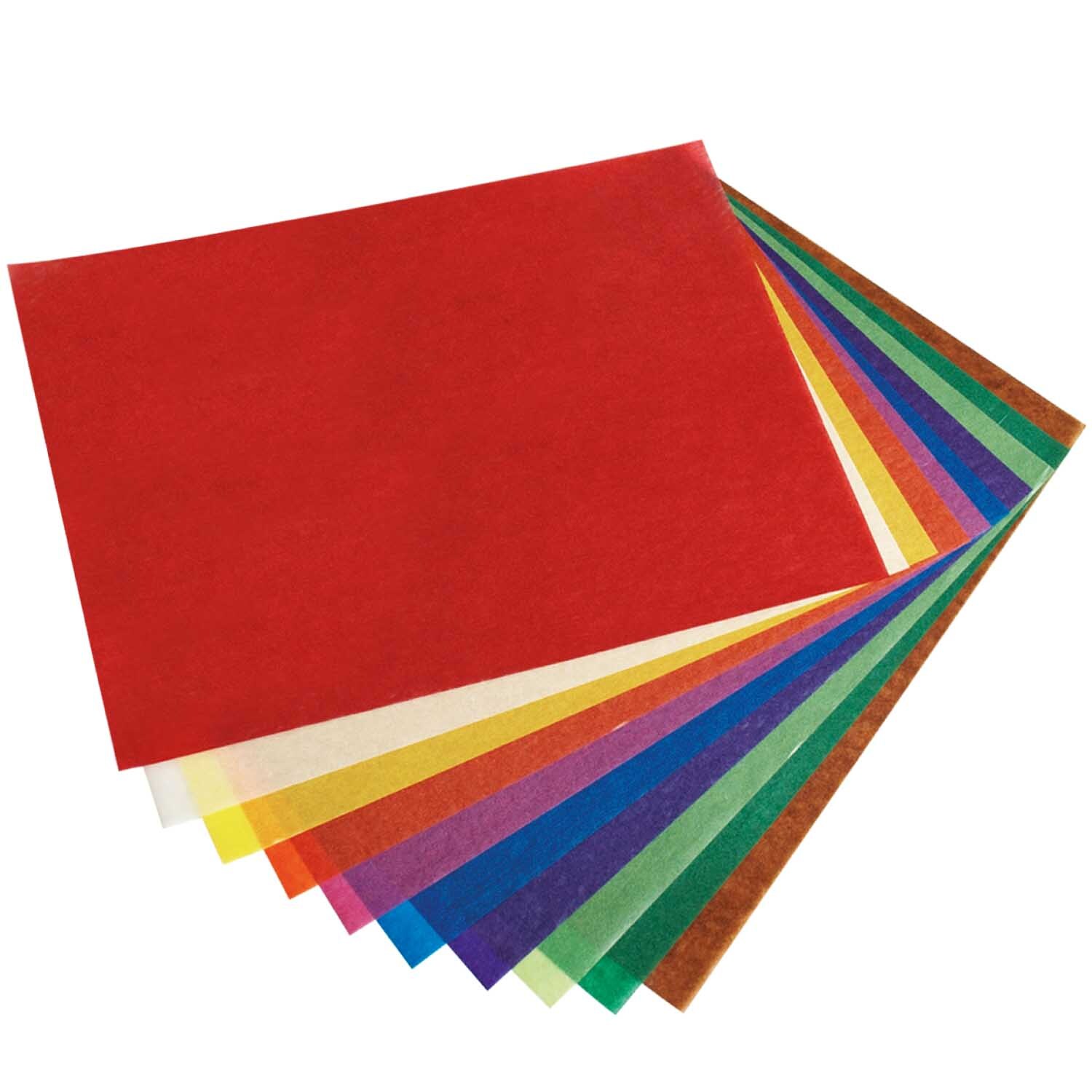 Transparentpapier mehrfarbig 18,5x29,7cm 10 Blatt