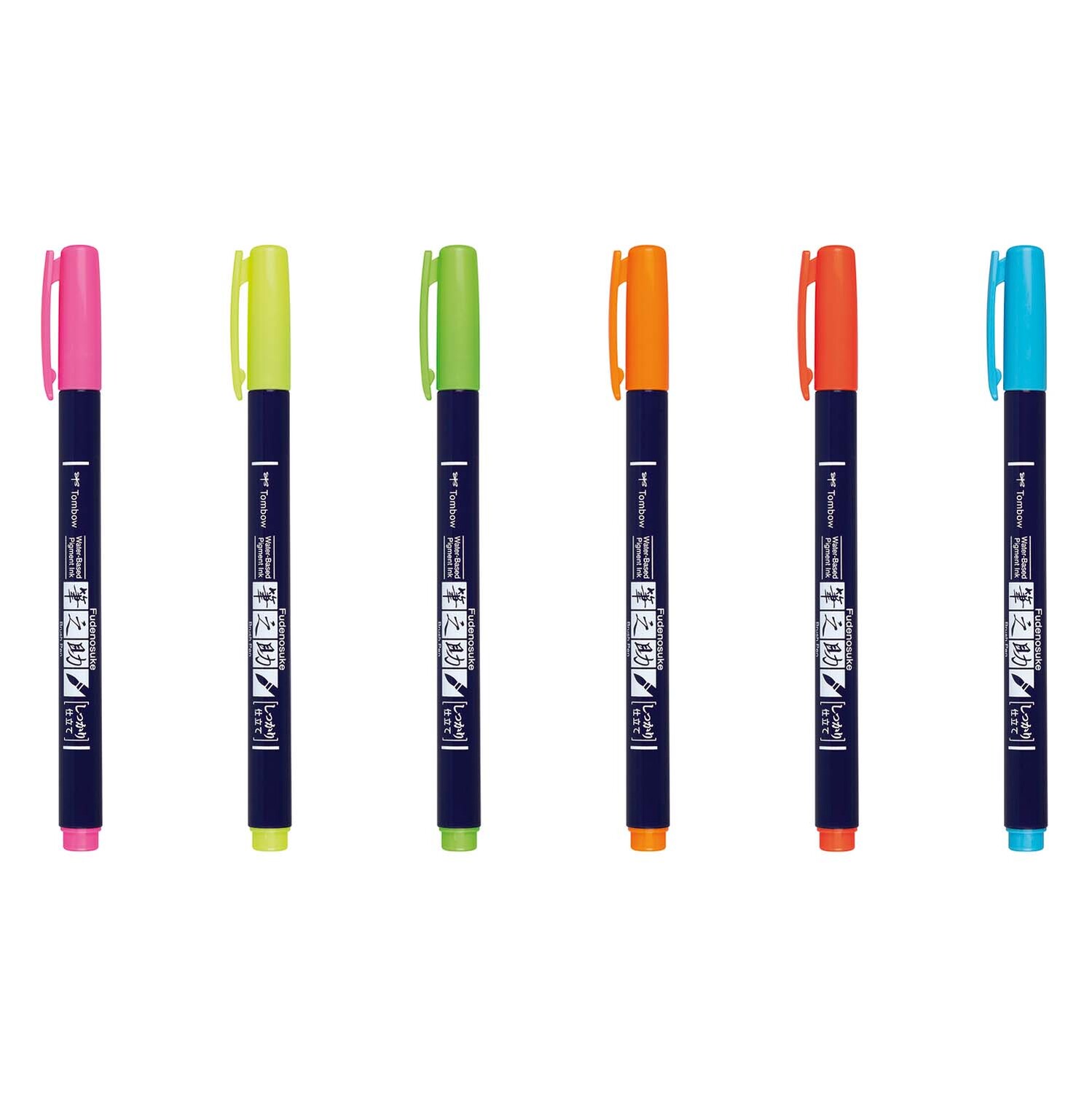 Fudenosuke Brush Pens neon 6teilig