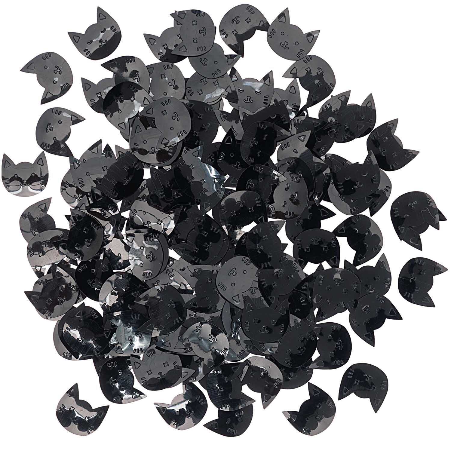 Flitterstreu Katzen Mix schwarz 200 Stück