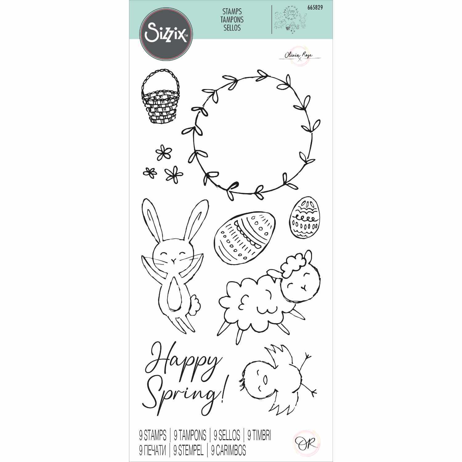 Clear Stamps Set Spring Essentials by Olivia Rose