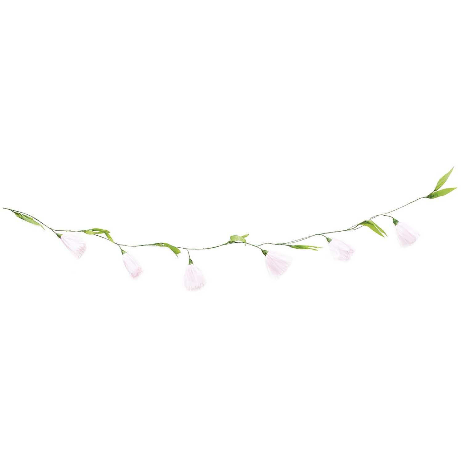 Papierblumen Girlande rosa 180 cm