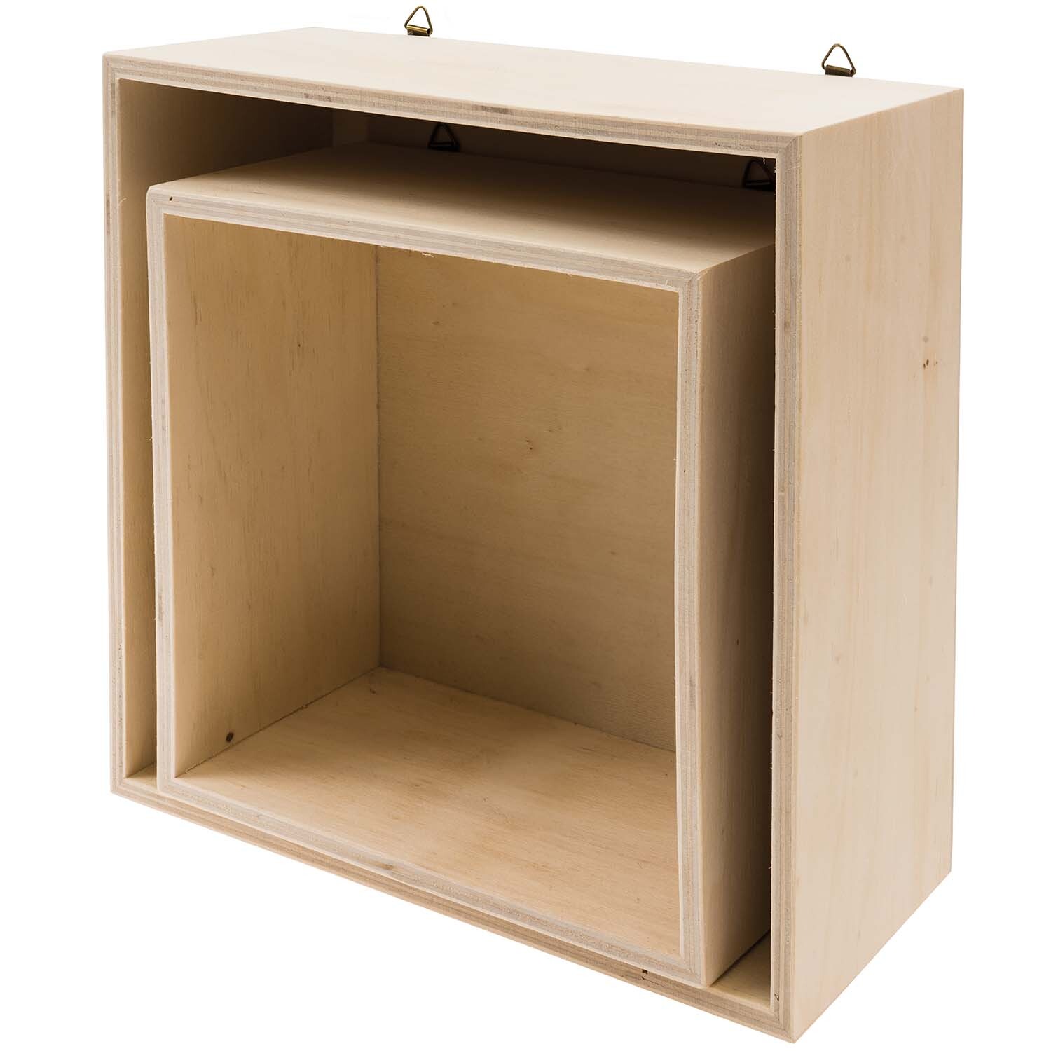 Holzbox Set quadratisch 2teilig