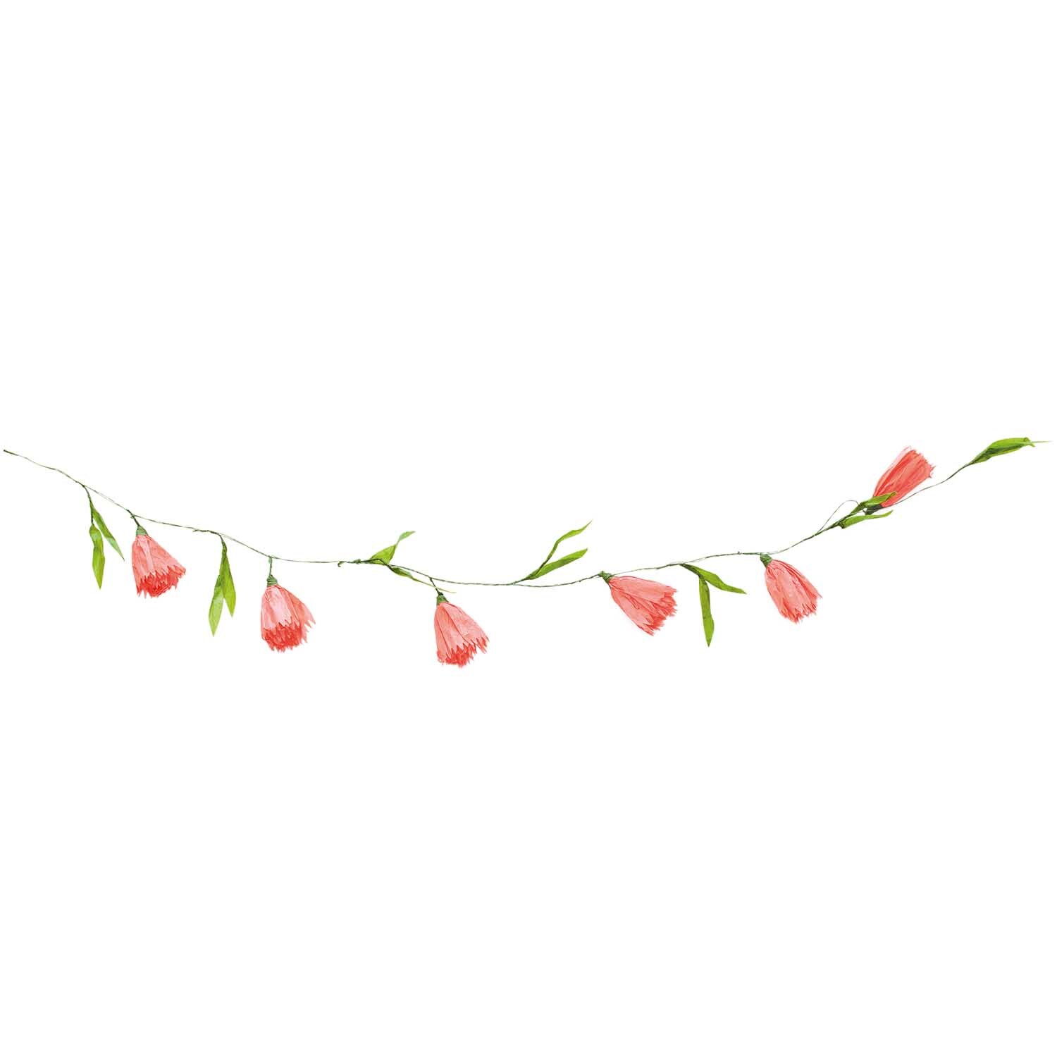 Papierblumen Girlande pink 180 cm