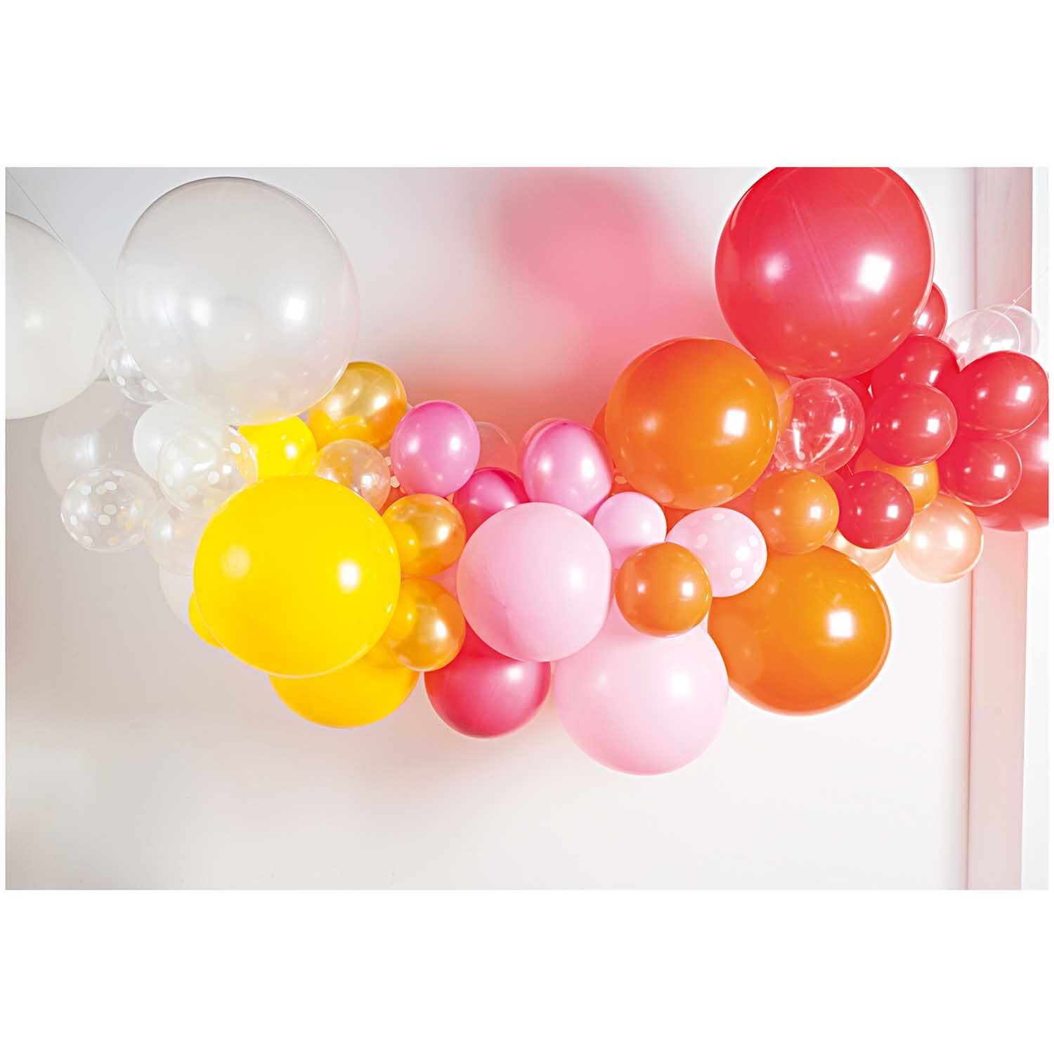 Luftballon Punkte/unifarben transparent-weiß 30cm 12 Stück