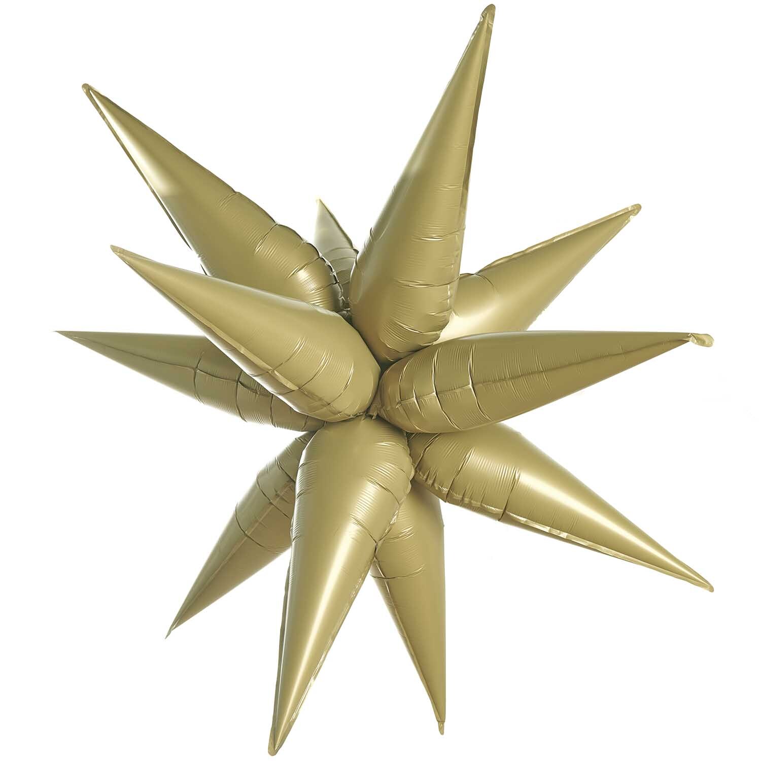 Folienballon 3D-Stern gold