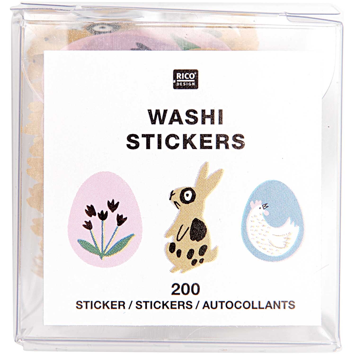 Washi Sticker Hase & Eier 200 Stück