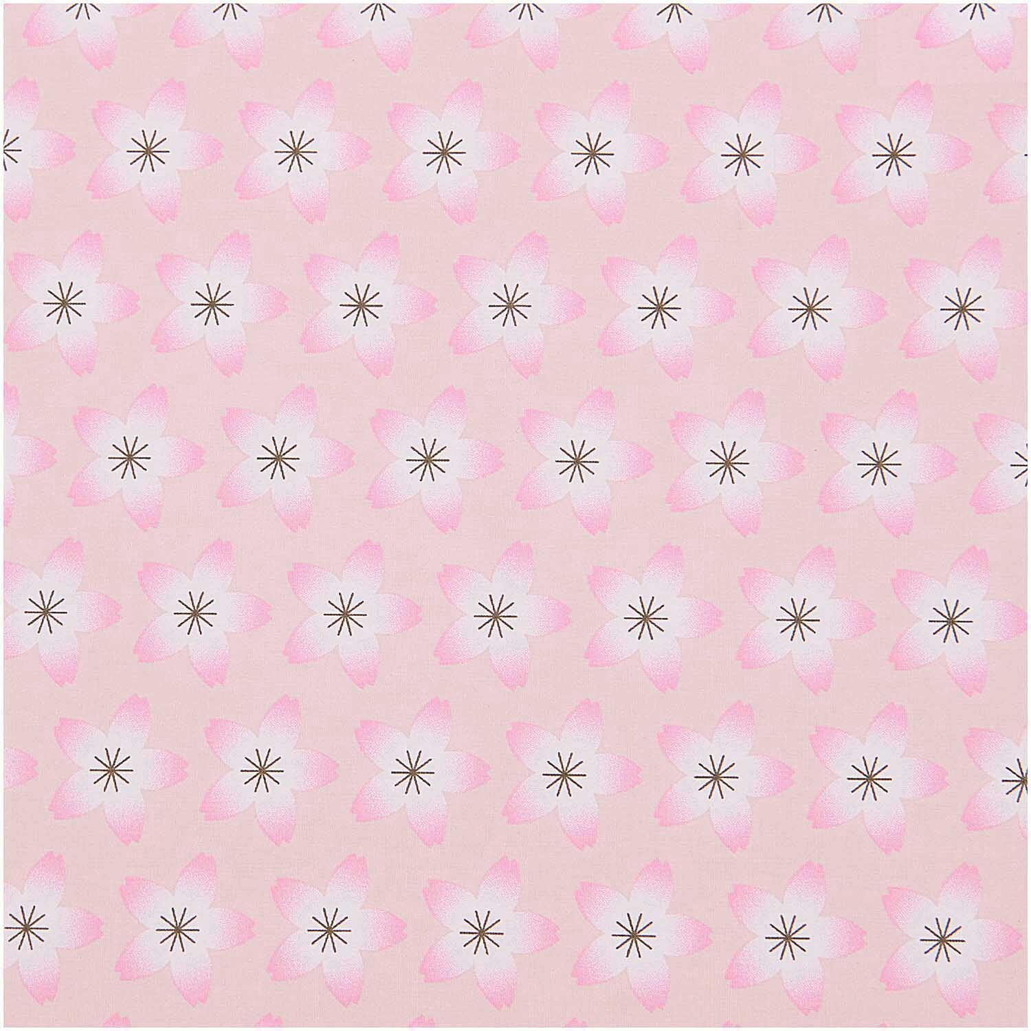 Stoffabschnitt Baumwoll-Popelin rosa Kirschblüten 50x140cm