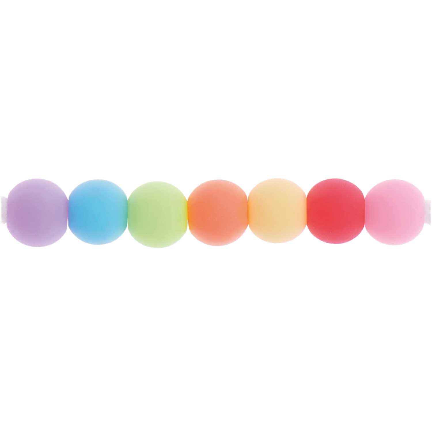 itoshii Kunststoffperlen Matt Rainbow/Pastell Mix