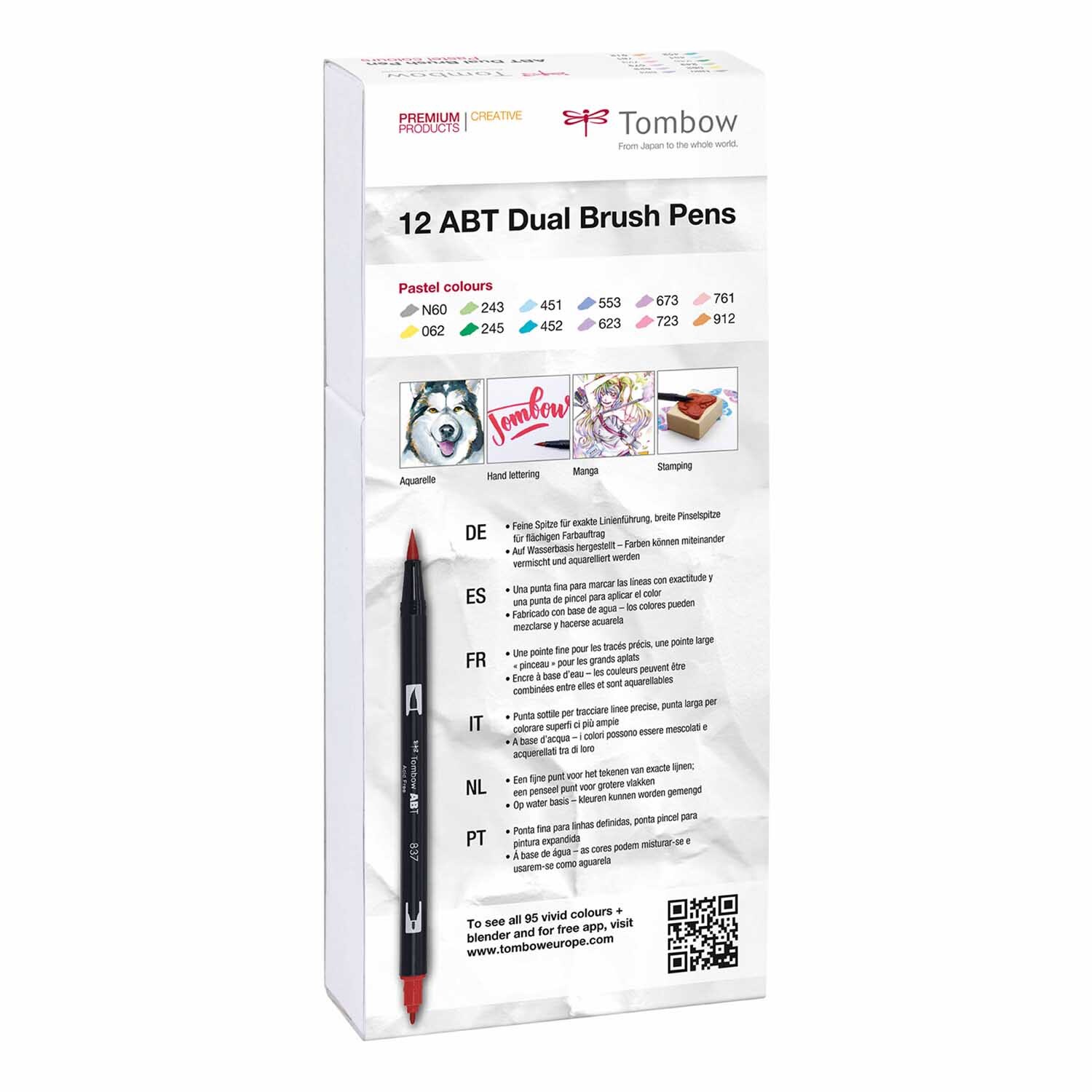 ABT Dual Brush Pen Pastellfarben 12er Set