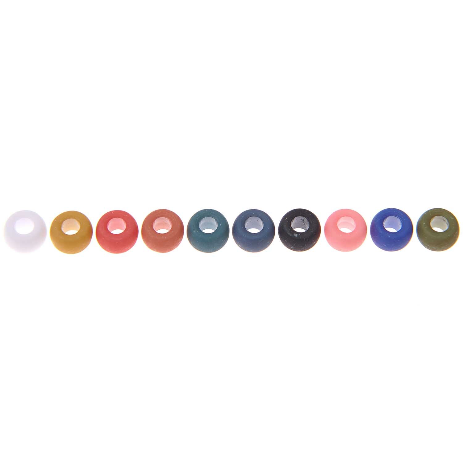 itoshii - Ponii Beads matt Erdfarben dunkel 9x6mm 400 Stück