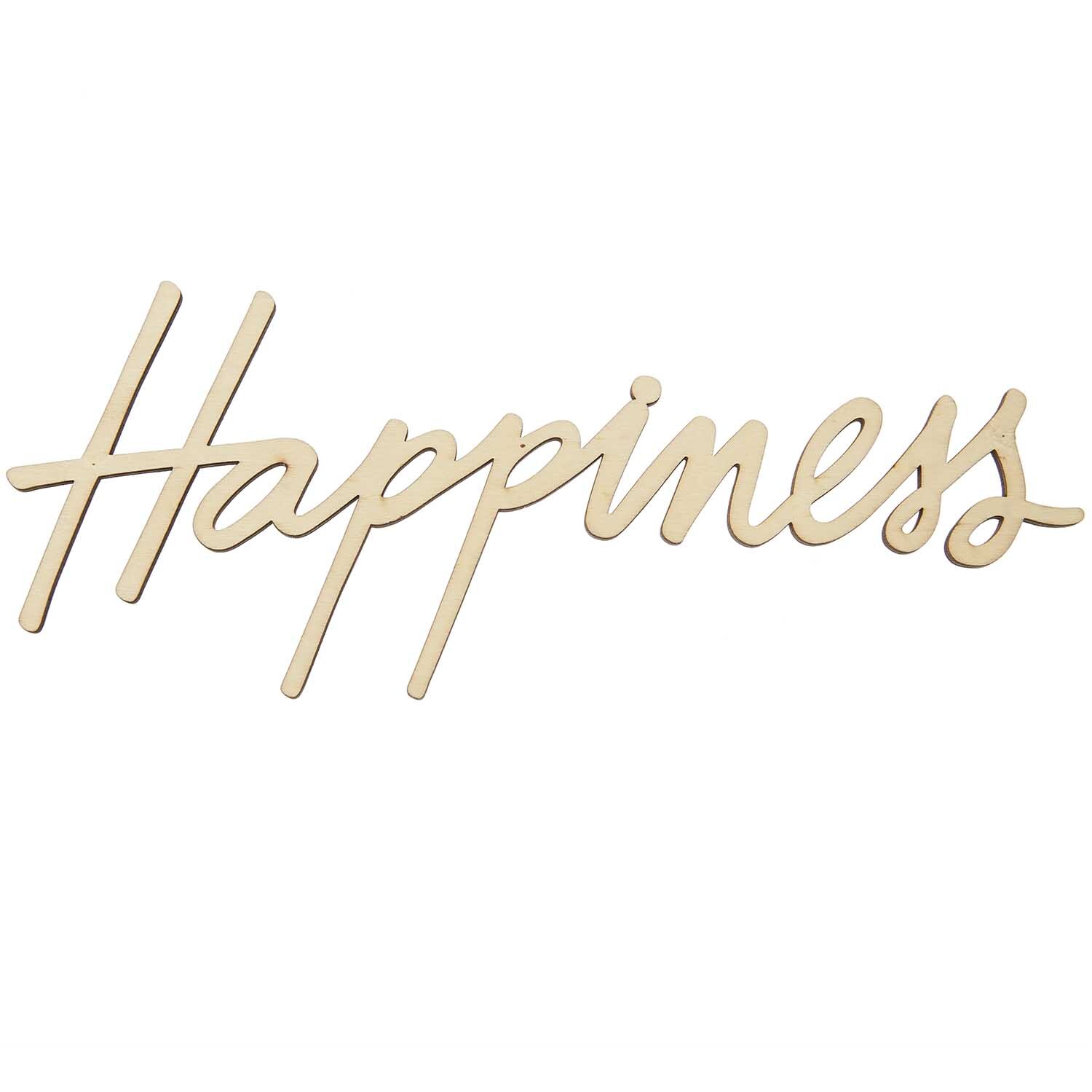 Holzschriftzug magnetisch "Happiness" 29x12cm