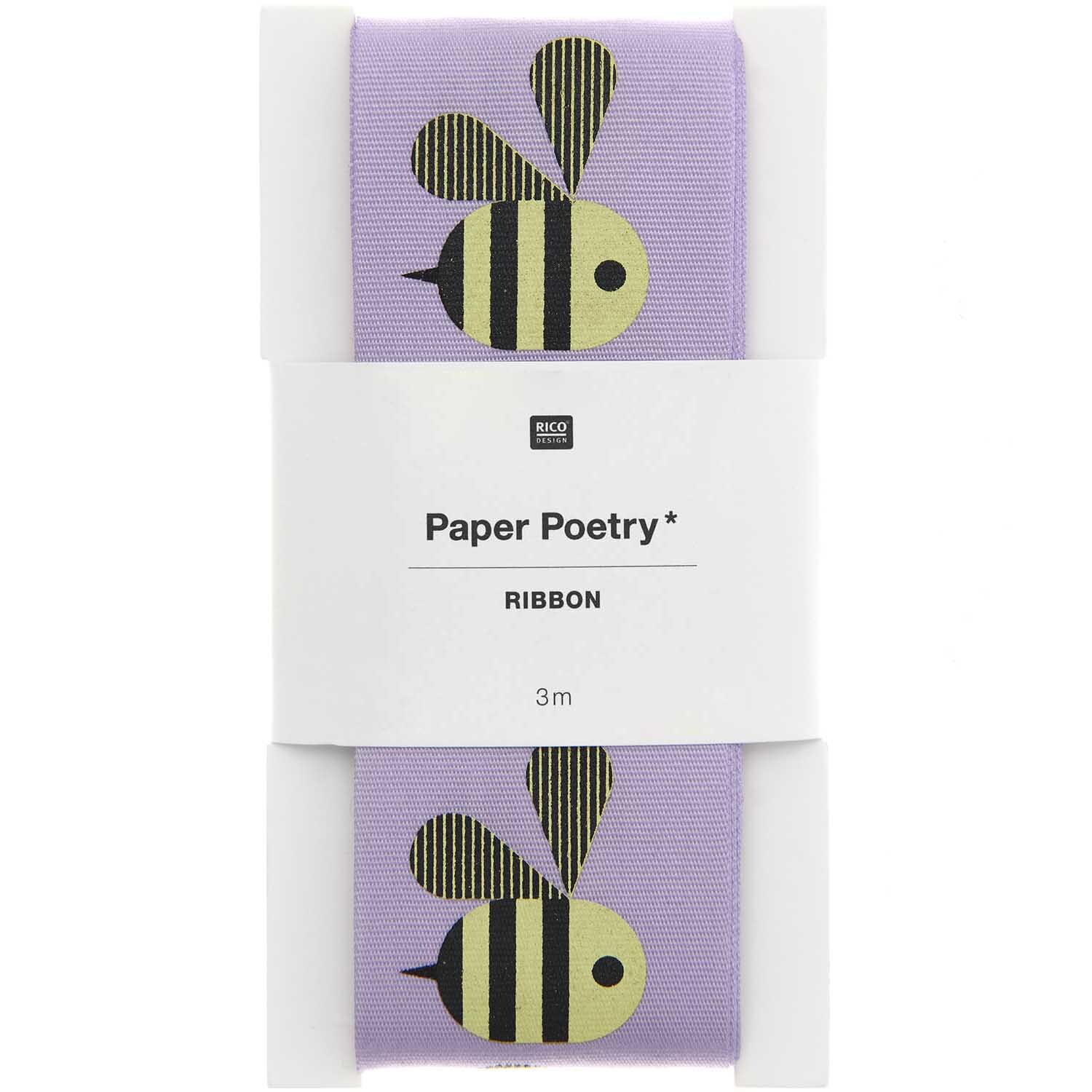Paper Poetry Taftband Bienen 38mm 3m