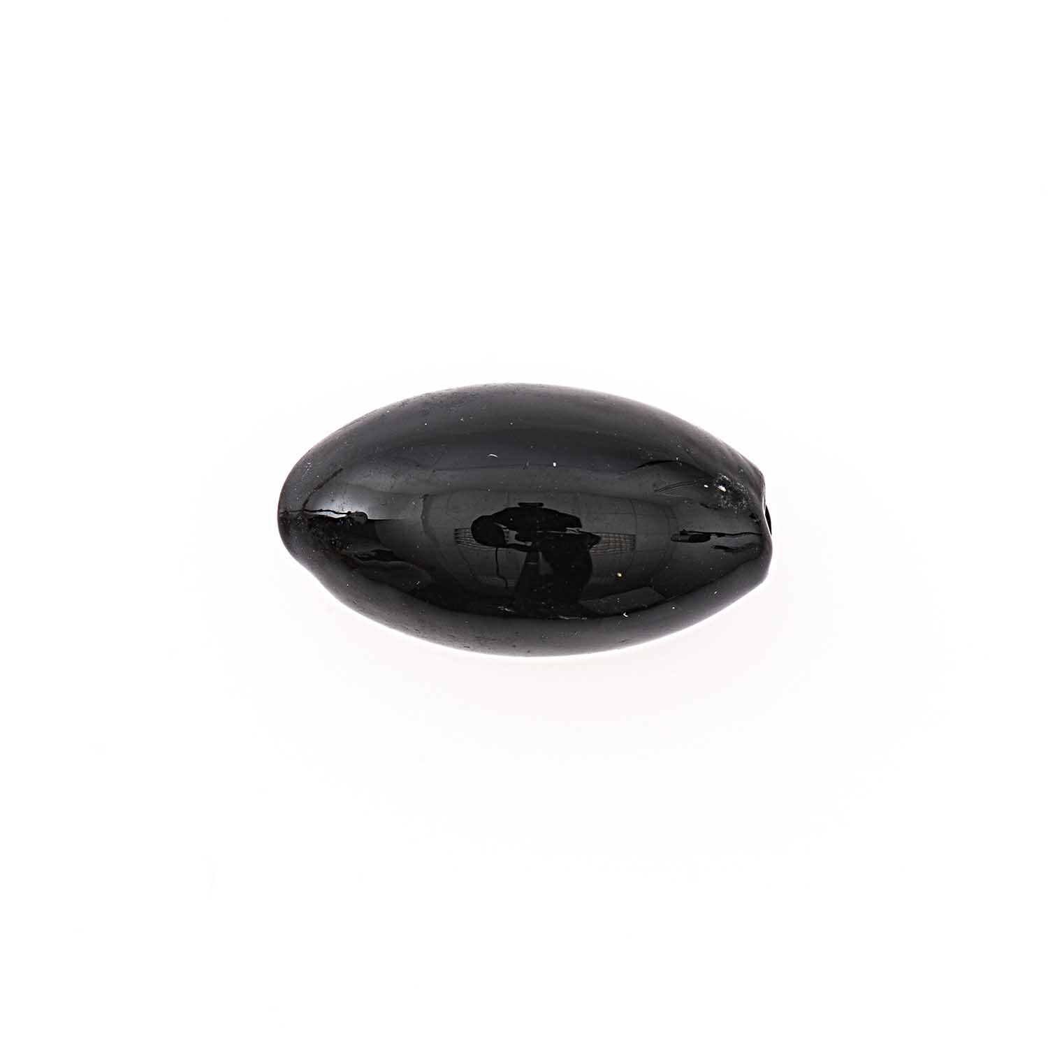 Olive schwarz 20x12mm Glas 3 Stück