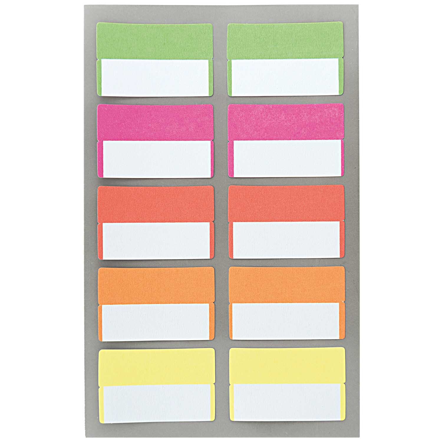 Paper Poetry Office Sticker Register Etiketten neon 40x25mm 4 Bogen