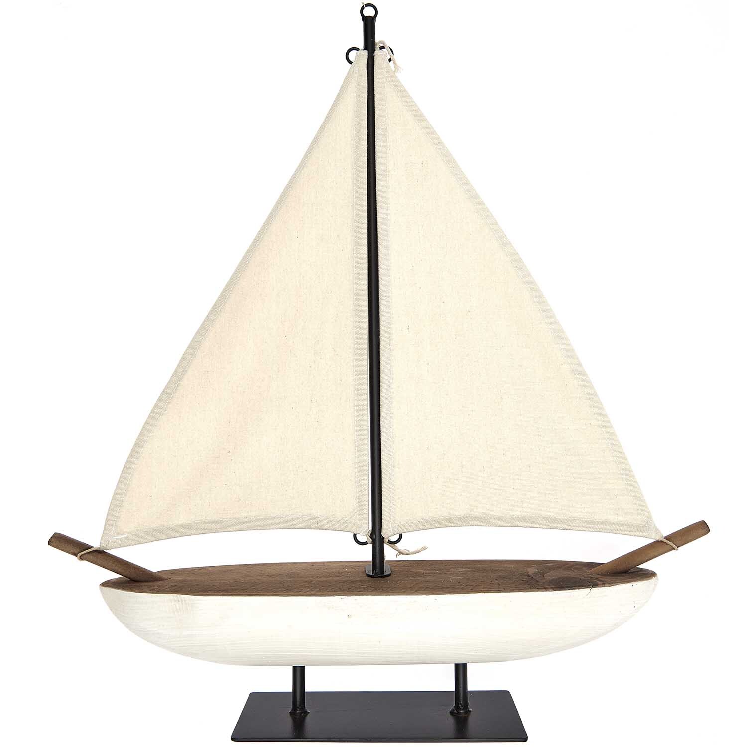 Segelboot aus Holz 55x59,5cm
