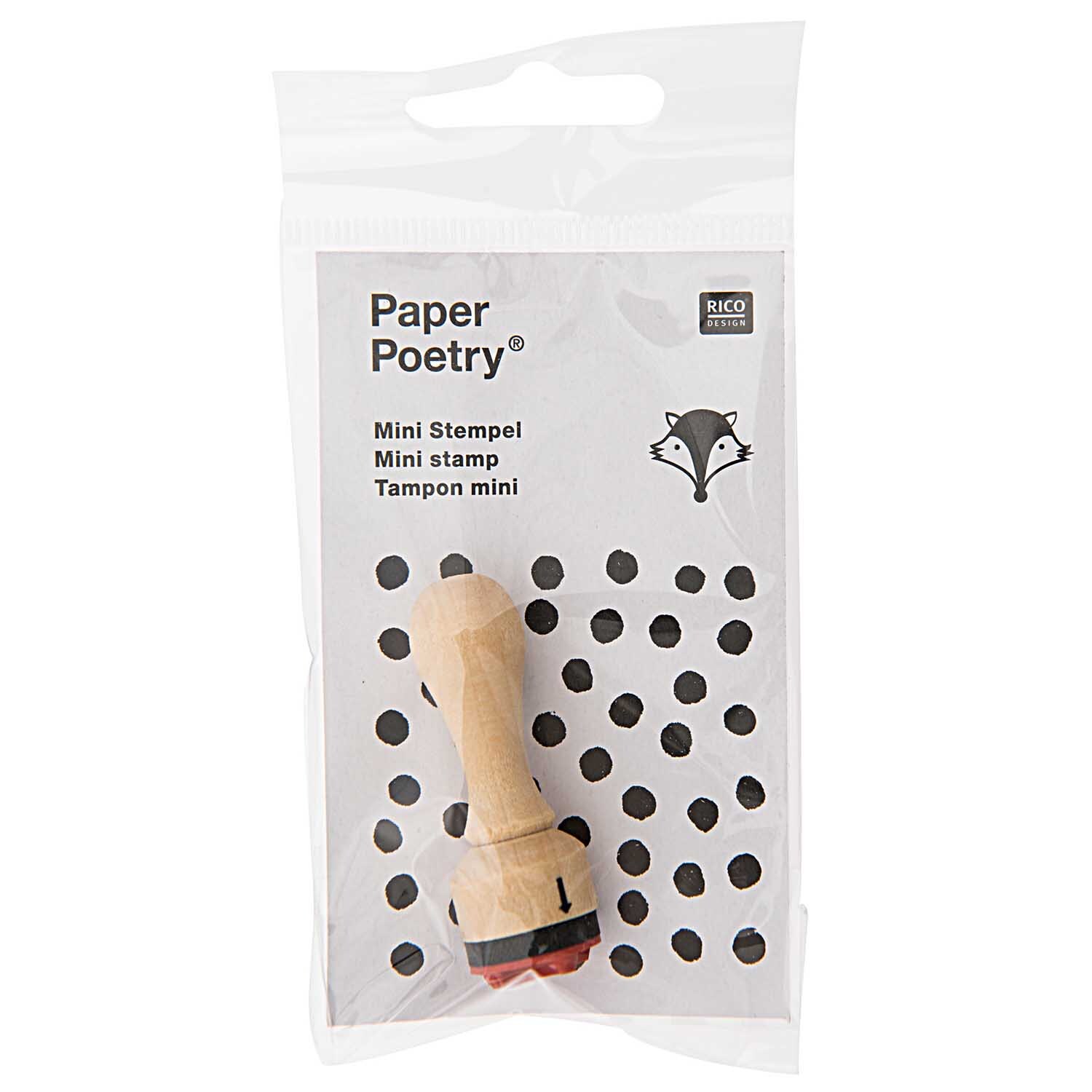 Paper Poetry Mini Stempel Fuchs Ø1,5cm
