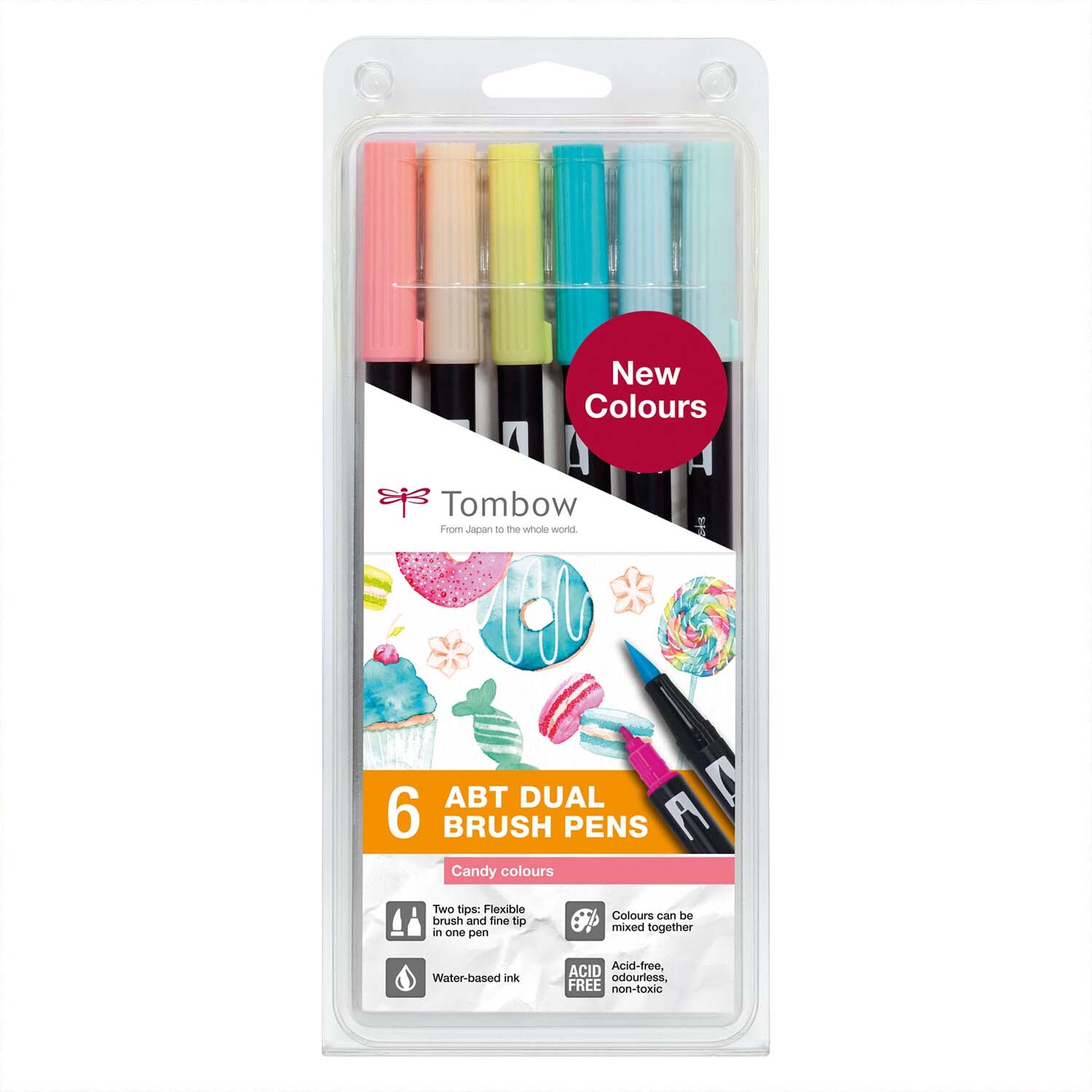 ABT Dual Brush Pen-Set Candy Colours 6teilig