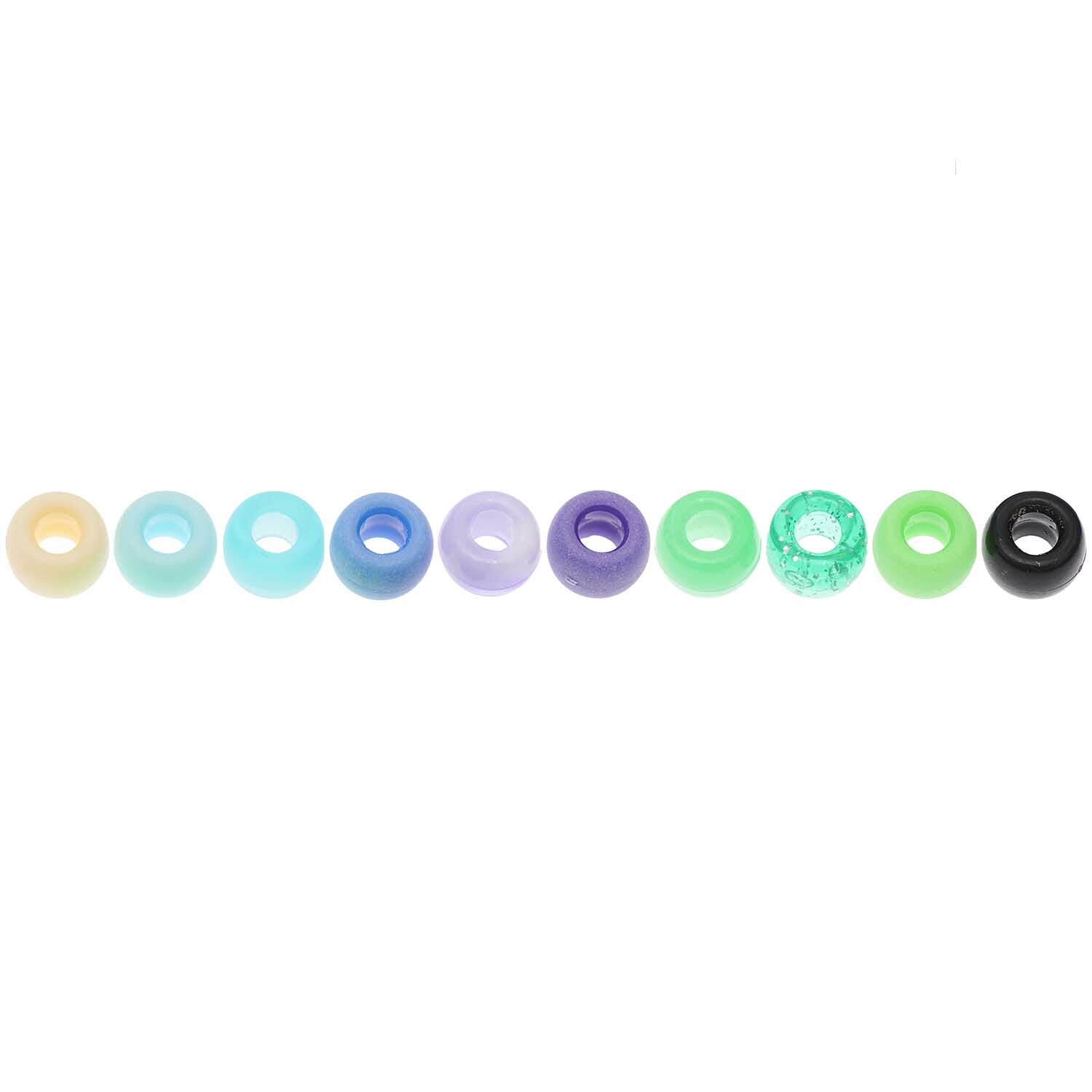 itoshii - Ponii Beads Aqua Mix 9x6mm 80 Stück