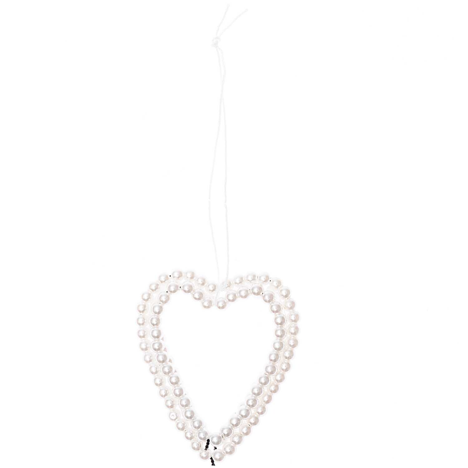Perlenhänger Herz groß perlmutt 1,5x5,8x17cm