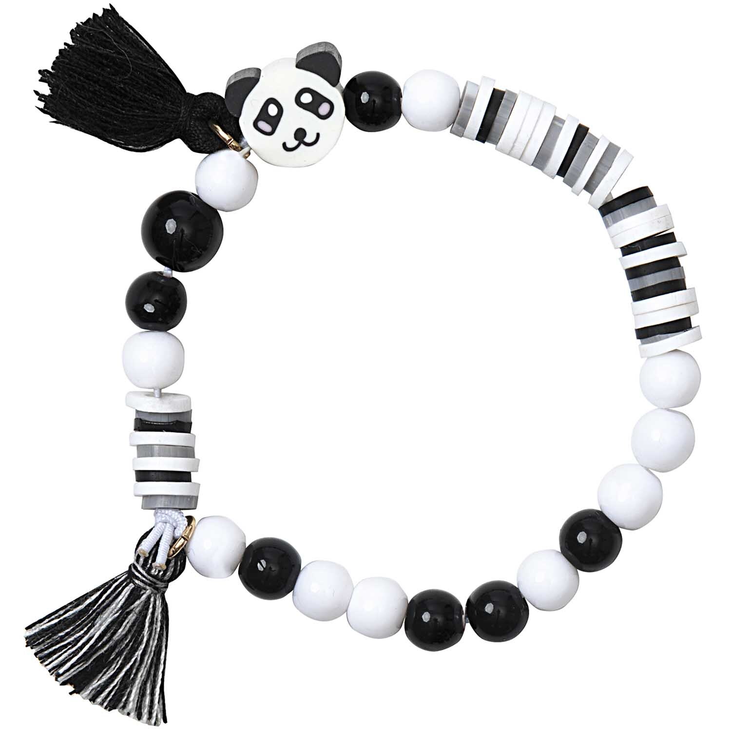 Mini Perlen Armband Set schwarz-weiß