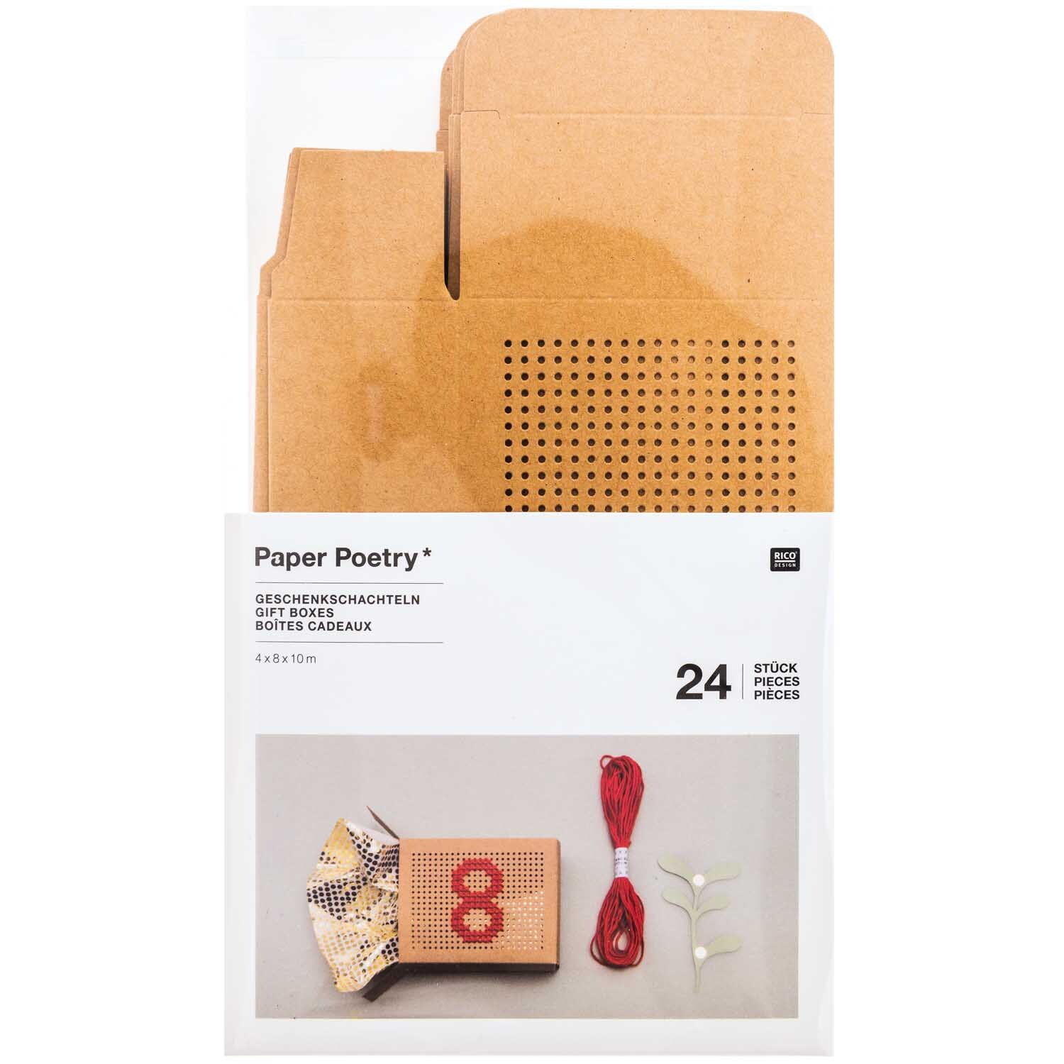 Paper Poetry Adventskalender Boxen zum Besticken