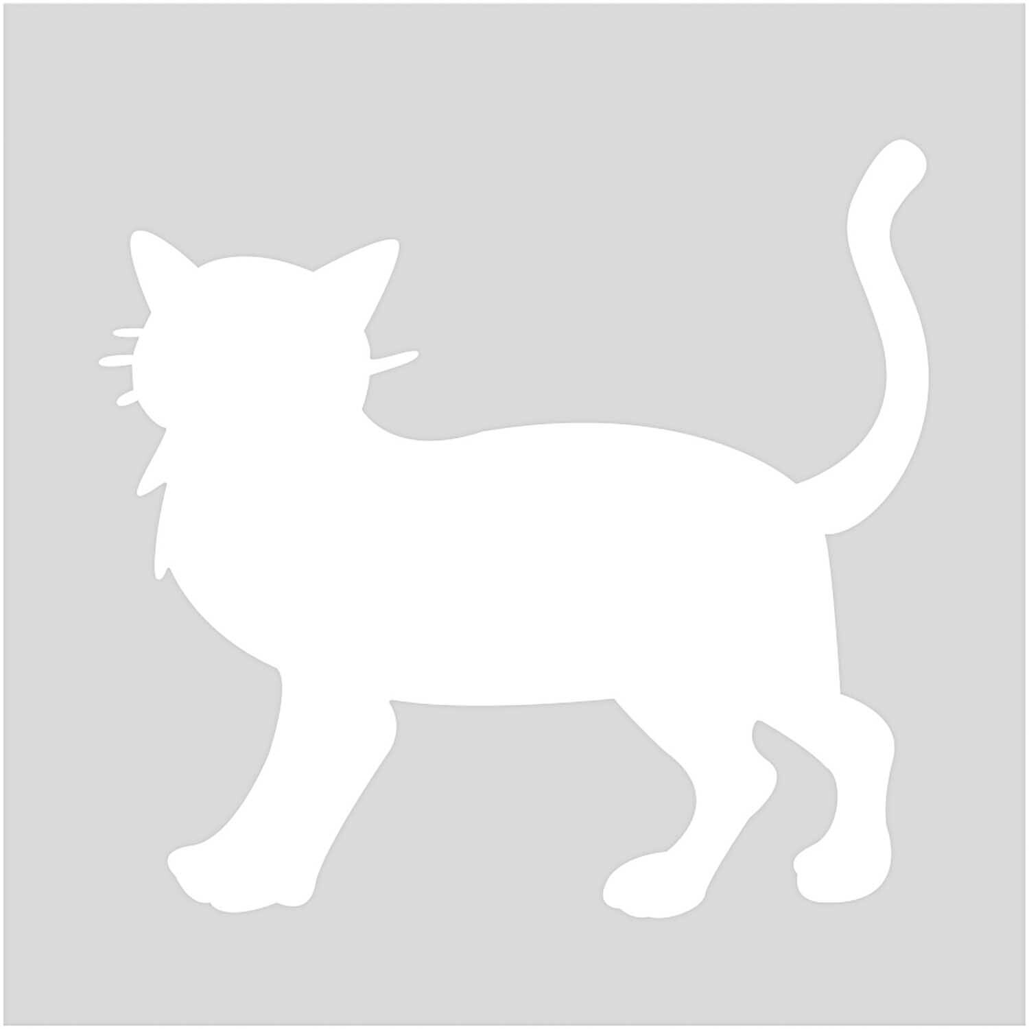 Schablone Katze 7,5x7,5cm selbstklebend