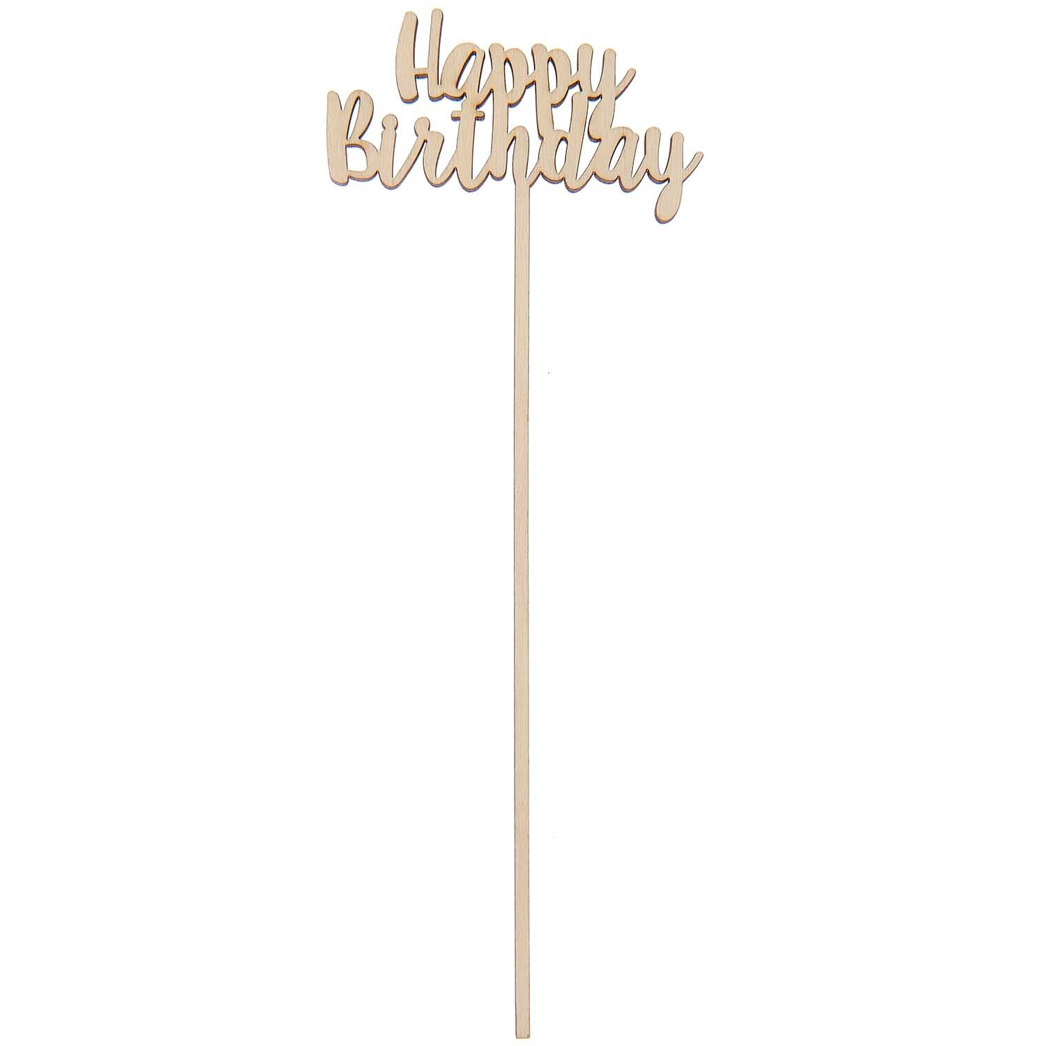 Holzpicker Happy Birthday 24,2x8cm