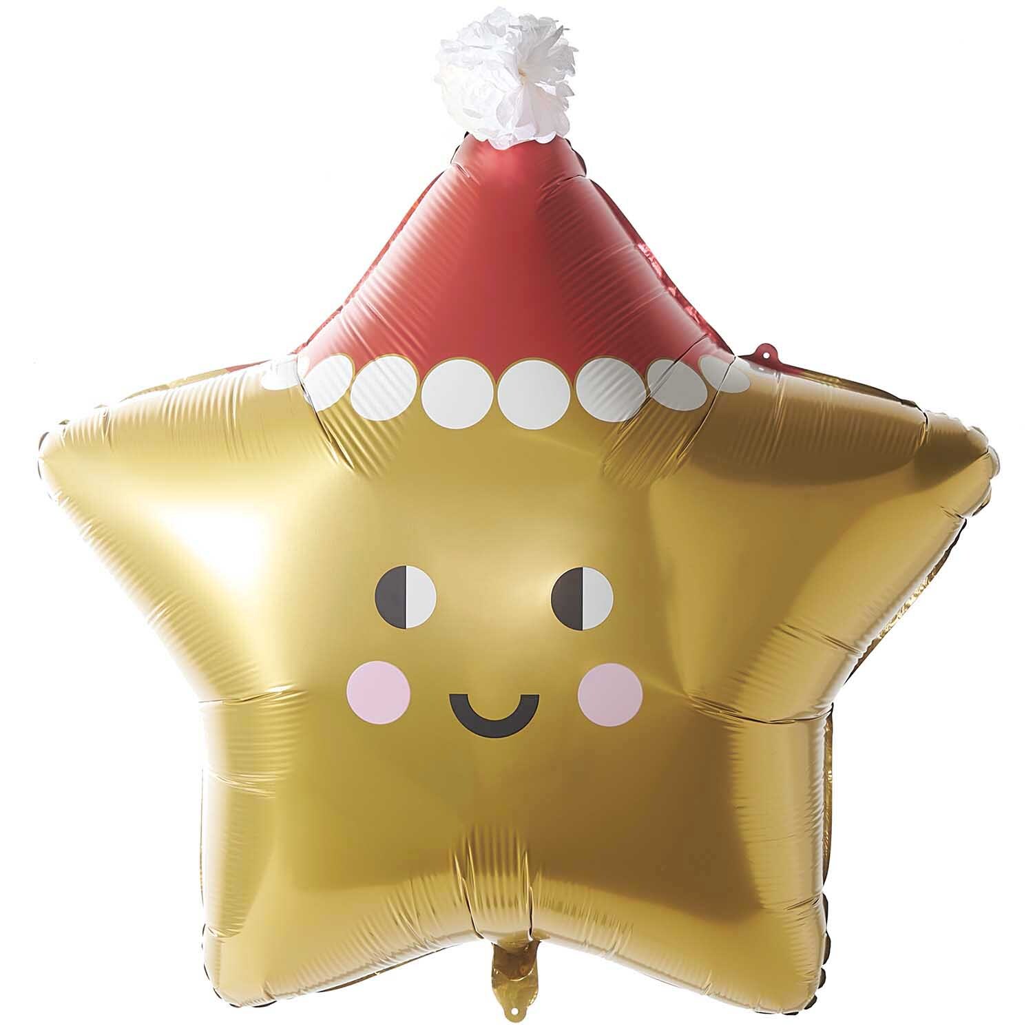 Folienballon Weihnachtsstern ca. 85x88,5cm