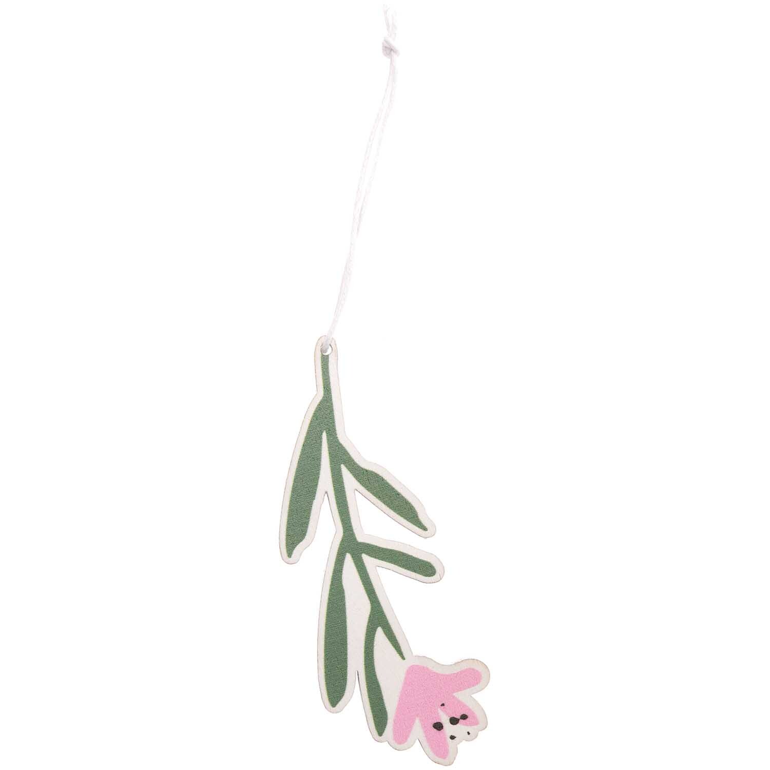 Holzhänger Blume pink 1 Stück