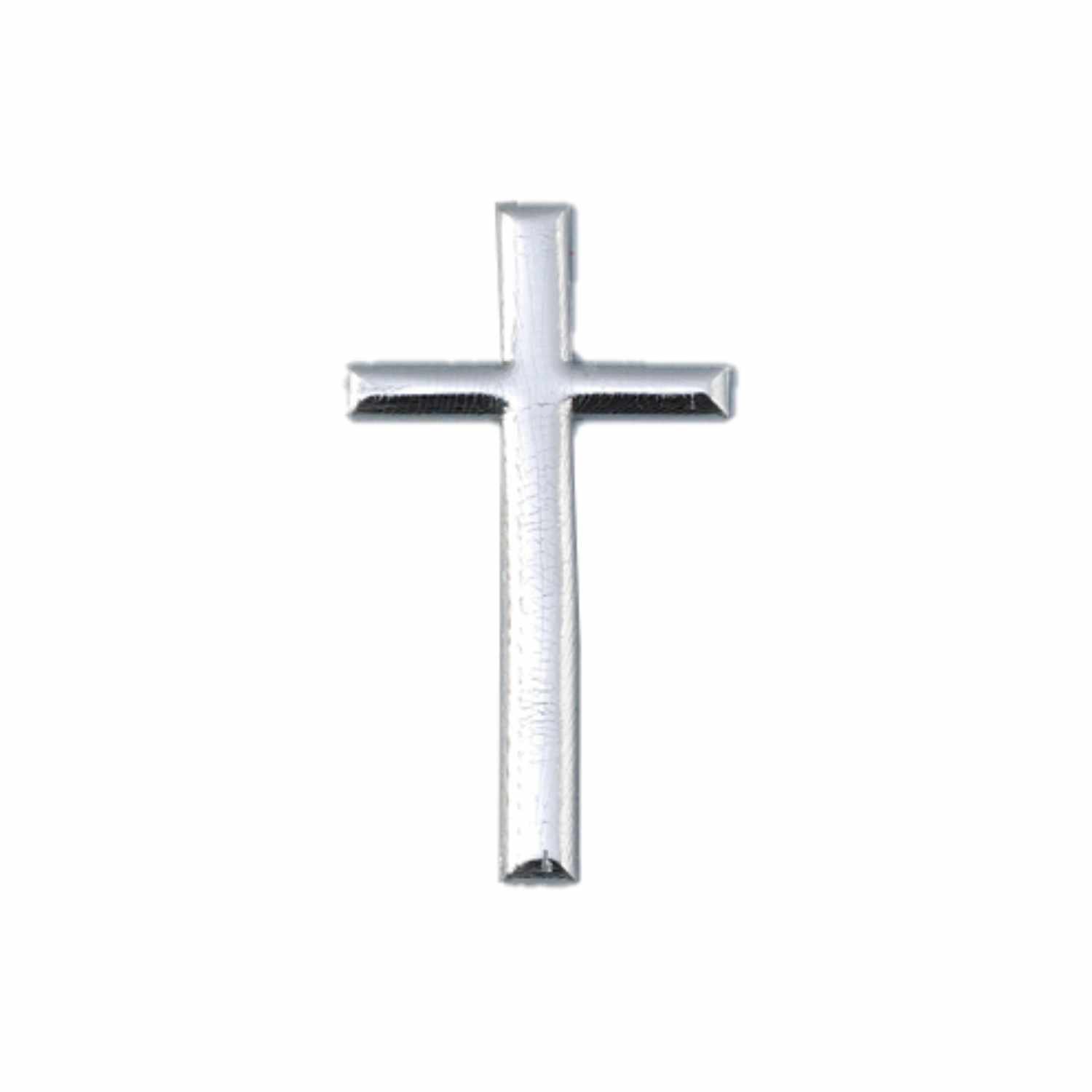Wachsdekor Kreuz silber 2,2x4cm