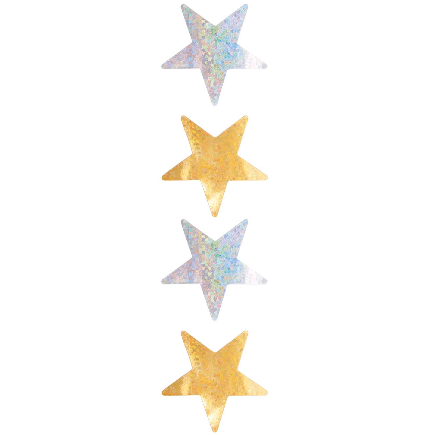 Paper Poetry Mini-Sticker Sterne holografisch Gold-Silber auf der Rolle