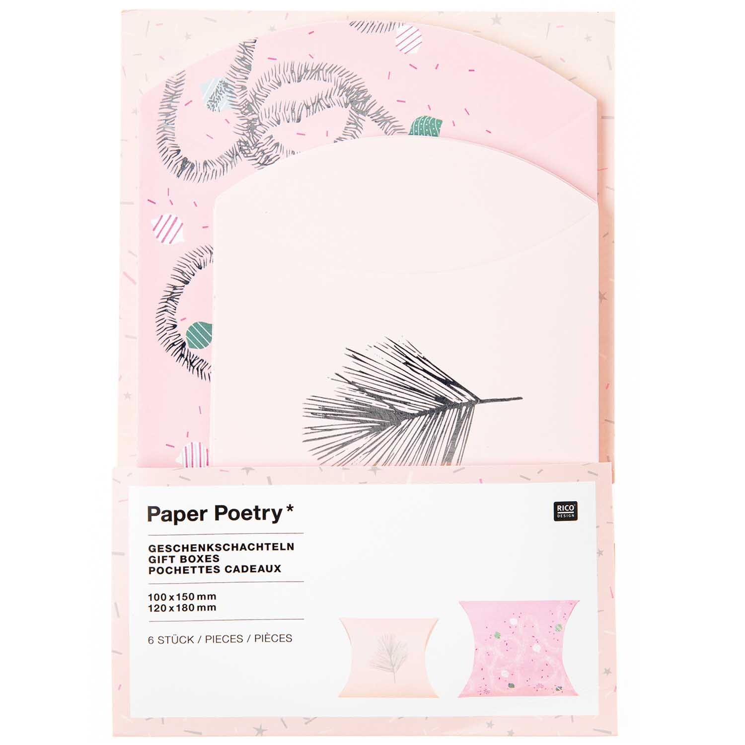 Paper Poetry Geschenkschachteln Nostalgic Christmas rosa 6 Stück