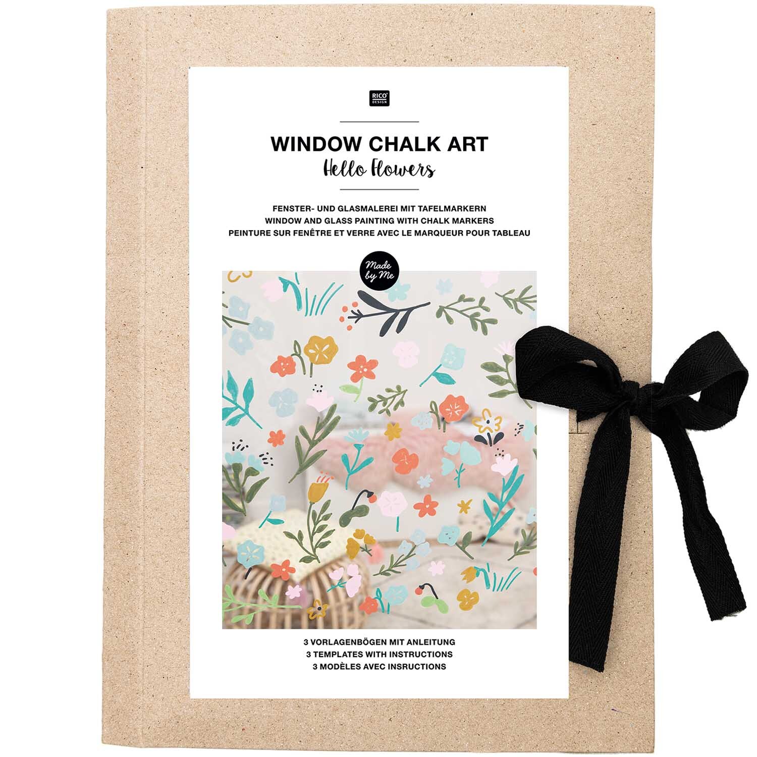 Vorlagenmappe Hello Flowers Fenster- und Glasmalerei mit Kreidestiften