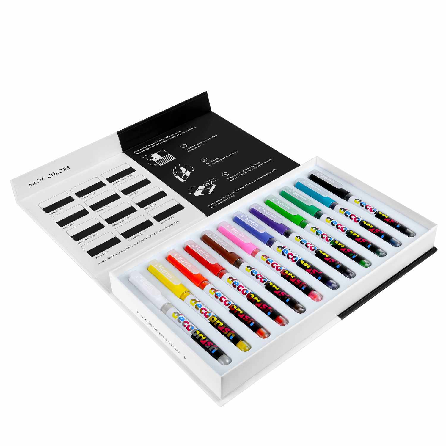 PIGMENT Deco Brush Marker Basic Colors Set 12 Farben