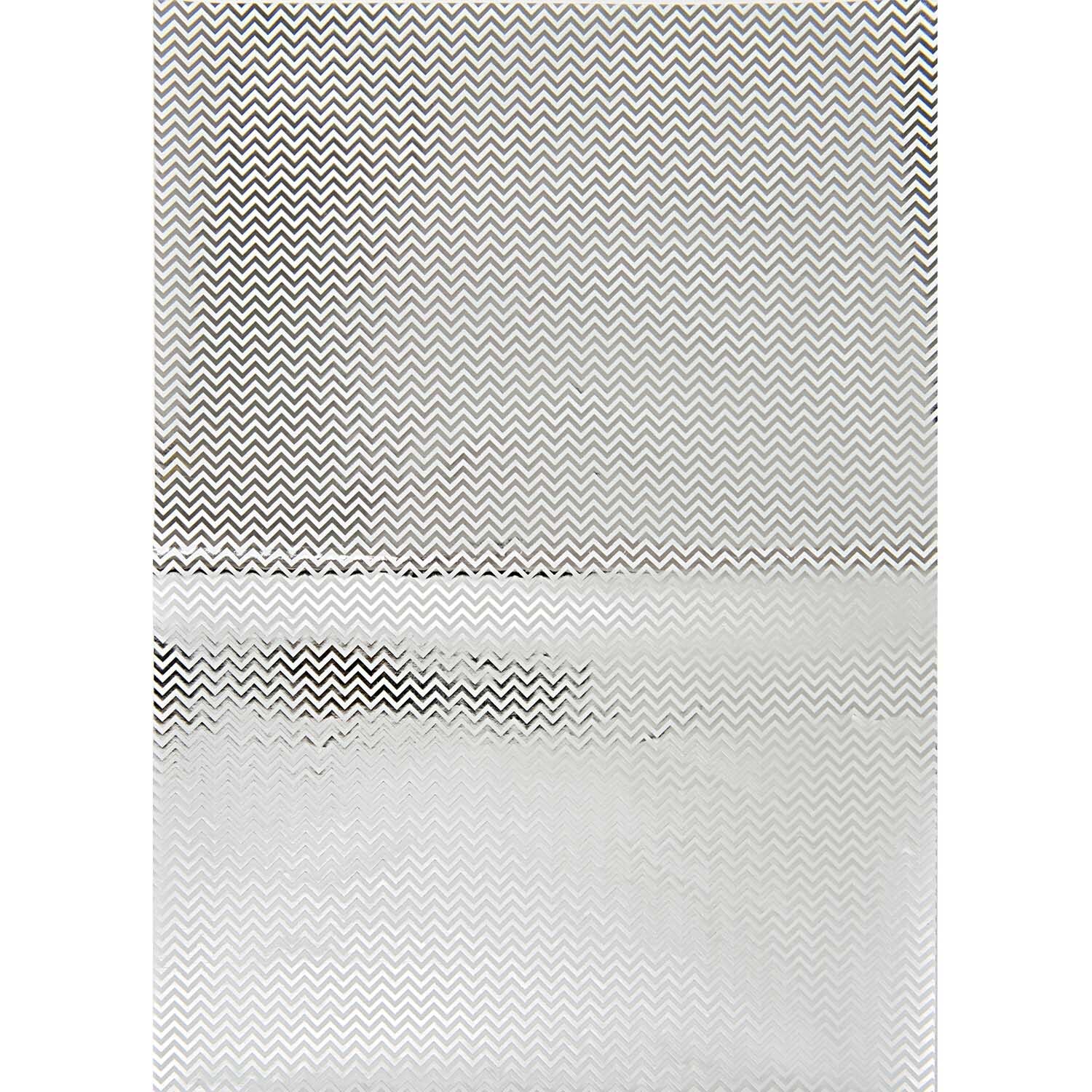 SB Paper Patch Papier Zickzack silber 30x42cm 3 Bogen Hot Foil