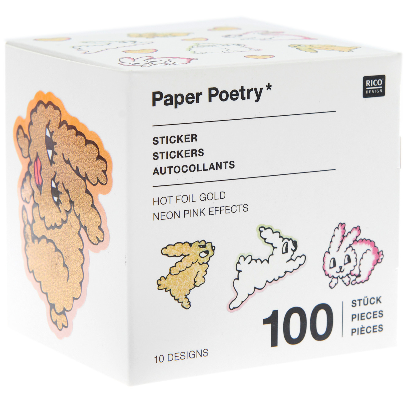 Paper Poetry Sticker Futschikato Hasen auf der Rolle