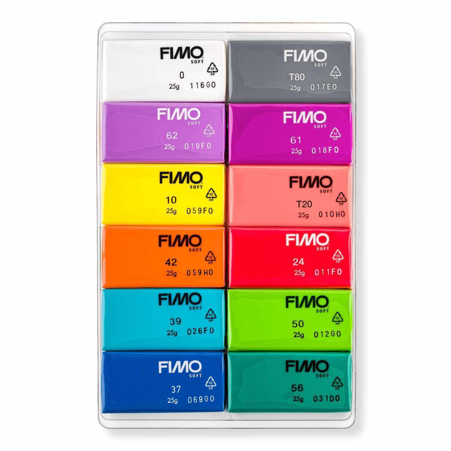 FIMO soft Set-Brilliant-Colours 12 Halbblöcke