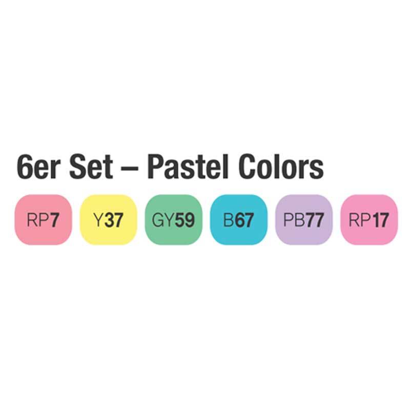 Twin Brush Marker Pastel Colors 6er Set