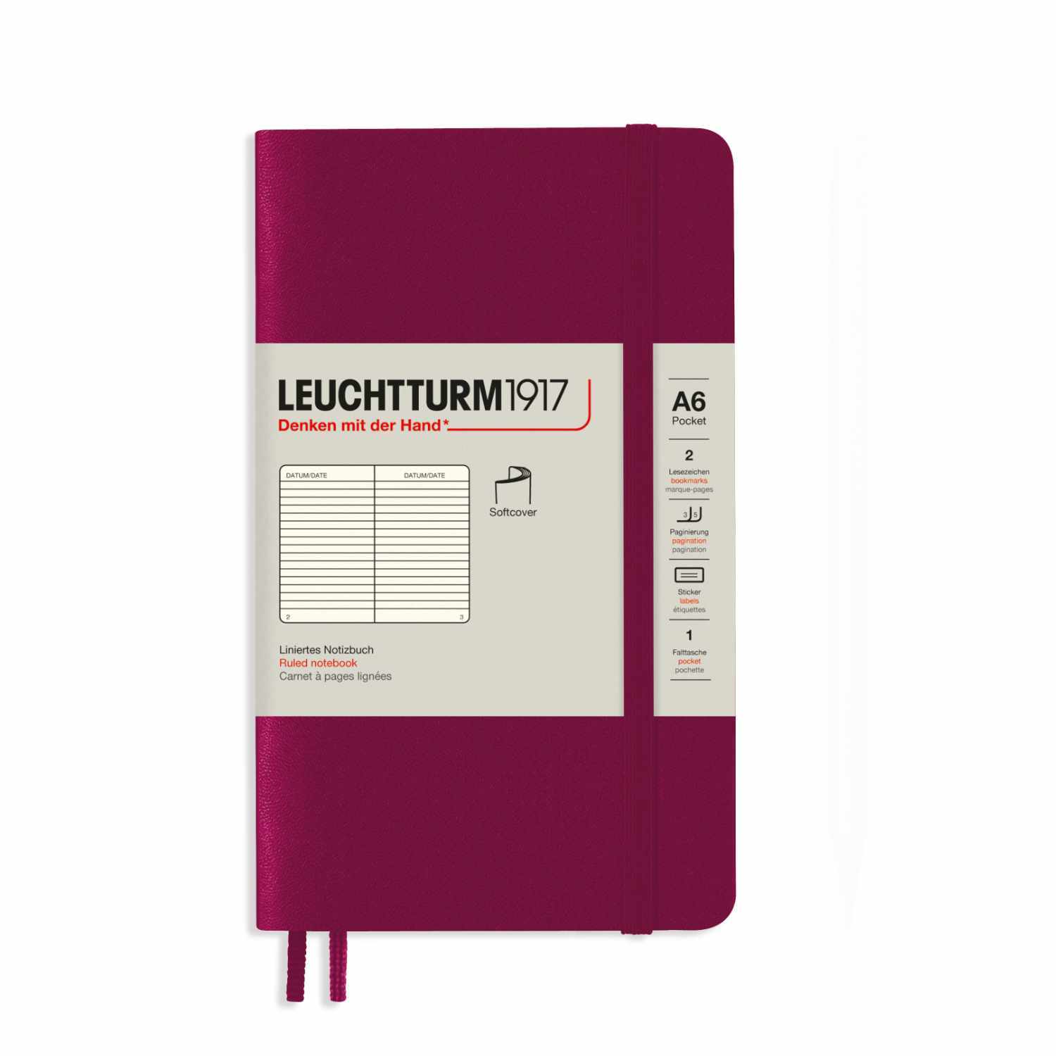 Notizbuch Pocket liniert Softcover A6