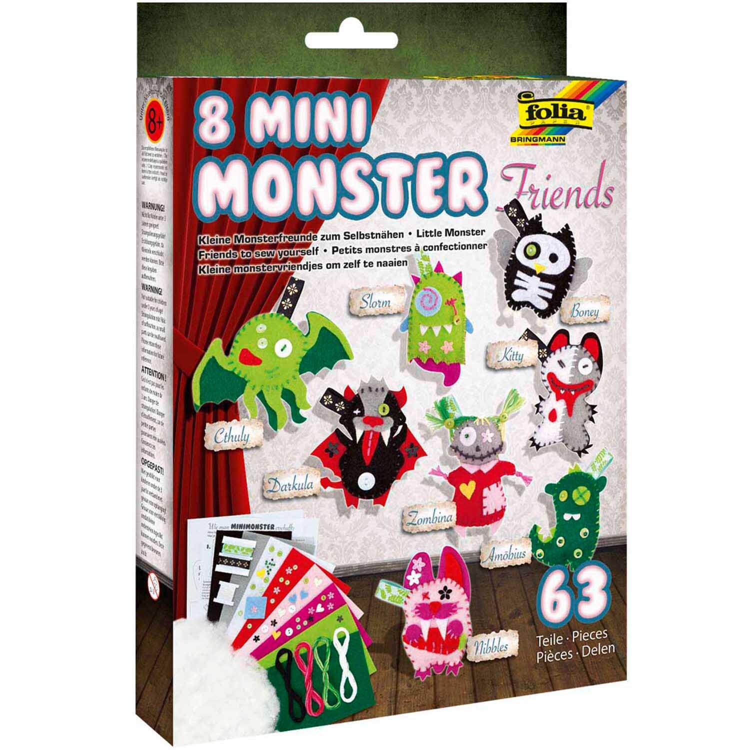 Bastelset Mini Monster für 8 Monster