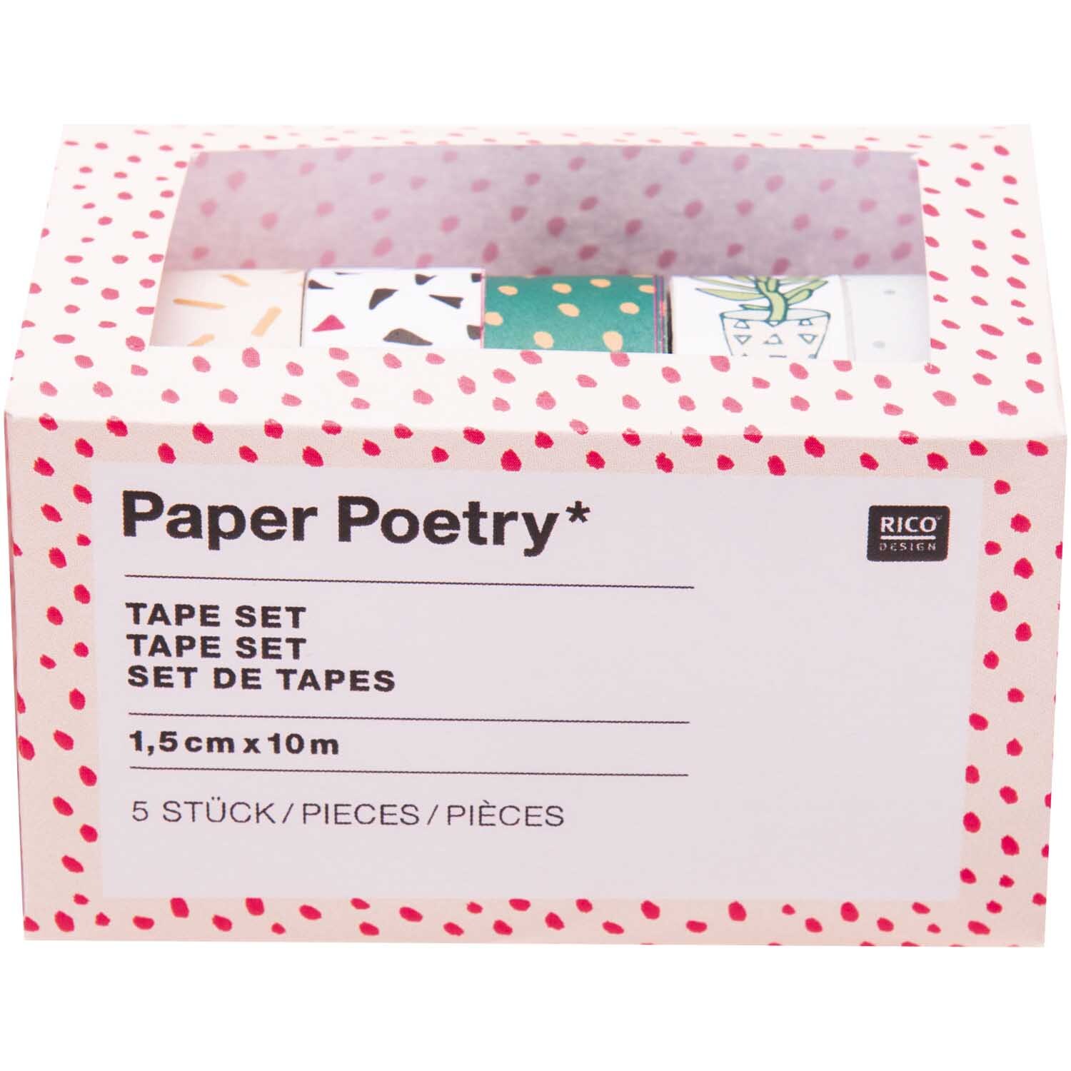Paper Poetry Tape Set Hygge Plants 5teilig