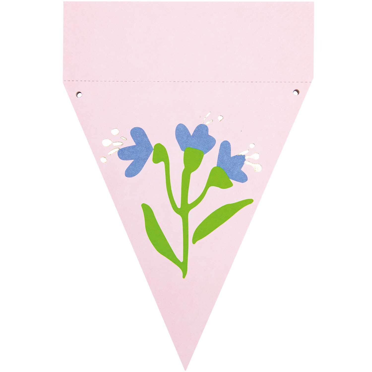Paper Poetry Wimpel-Block Blumen 13x14,7cm 15 Stück